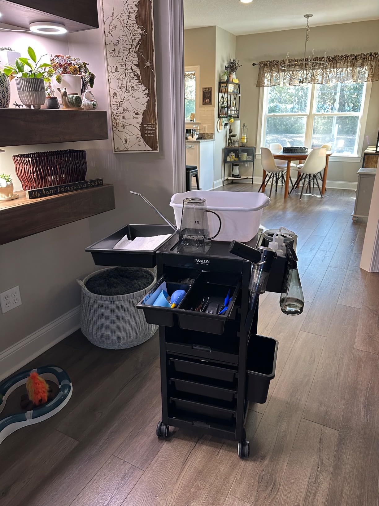 TASALON Premium Lockable Salon Trolley with Wheels and 6 Drawers & 2 Bucket, Versatile Salon Cart for Hair Stylist, Tattoo, Barber customer photo 1