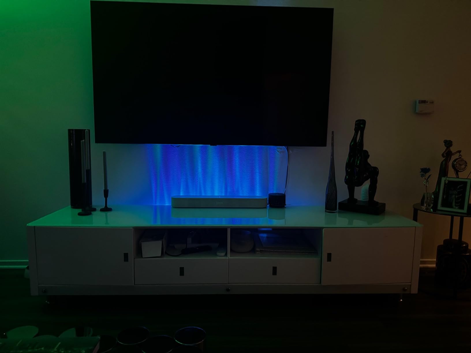 TACAHE RGBW Dynamic Wave Wall Light - Flowing Water, Aurora Visual - Color Changing Wall Washer Lamp with Remote & APP - Ambient Light for Living Room, Gaming Set - 39.3