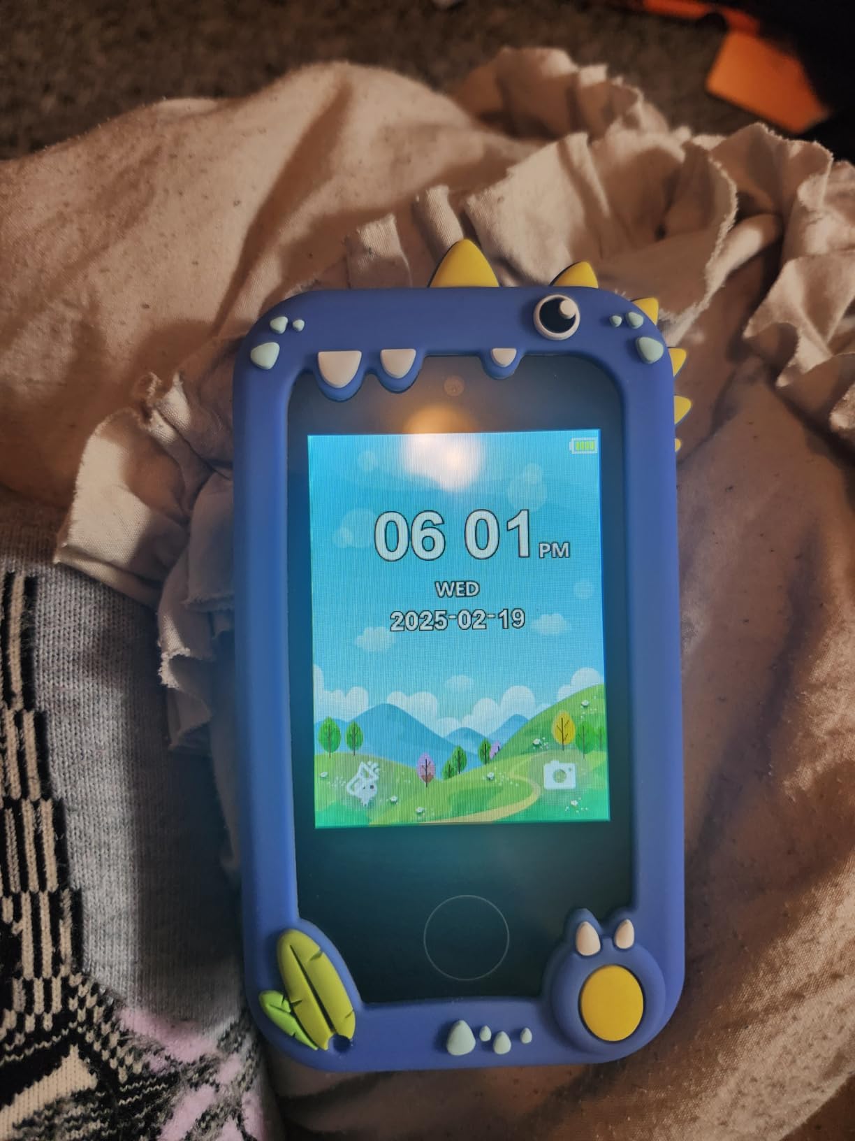 KOKODI Kids Smart Phone Toys, Birthday Gifts Idea Dinosaur Toys for 3 4 5 6 7 8 Year Old Boys, Touchscreen HD Digital Dual Video Camera, Preschool Learning Toy for Kids 3-5 Travel Trip Activity (Blue) customer photo 1