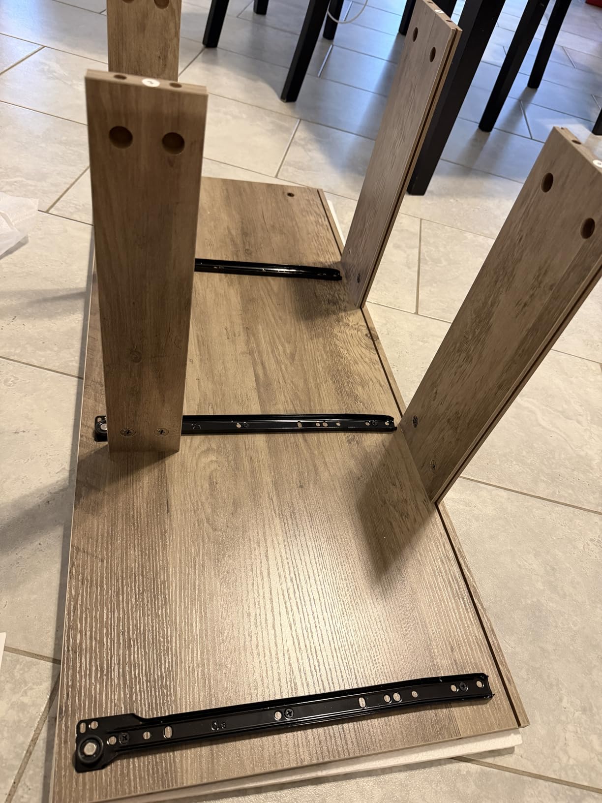 VINGLI 2 Drawer File Cabinet with Lock, Wood Rustic Gray Filing Cabinet for Letter Size File Folders with Tabs, Under Desk Rolling File Cabinets for Home Office, Mobile File Organization Printer Stand customer photo 1