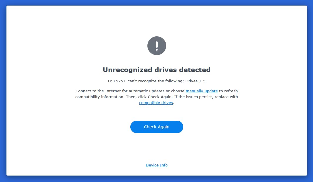 Synology 5-Bay DiskStation DS1525+, Ryzen V1500B, 8GB RAM, 2x 2.5GbE Ports customer photo 1