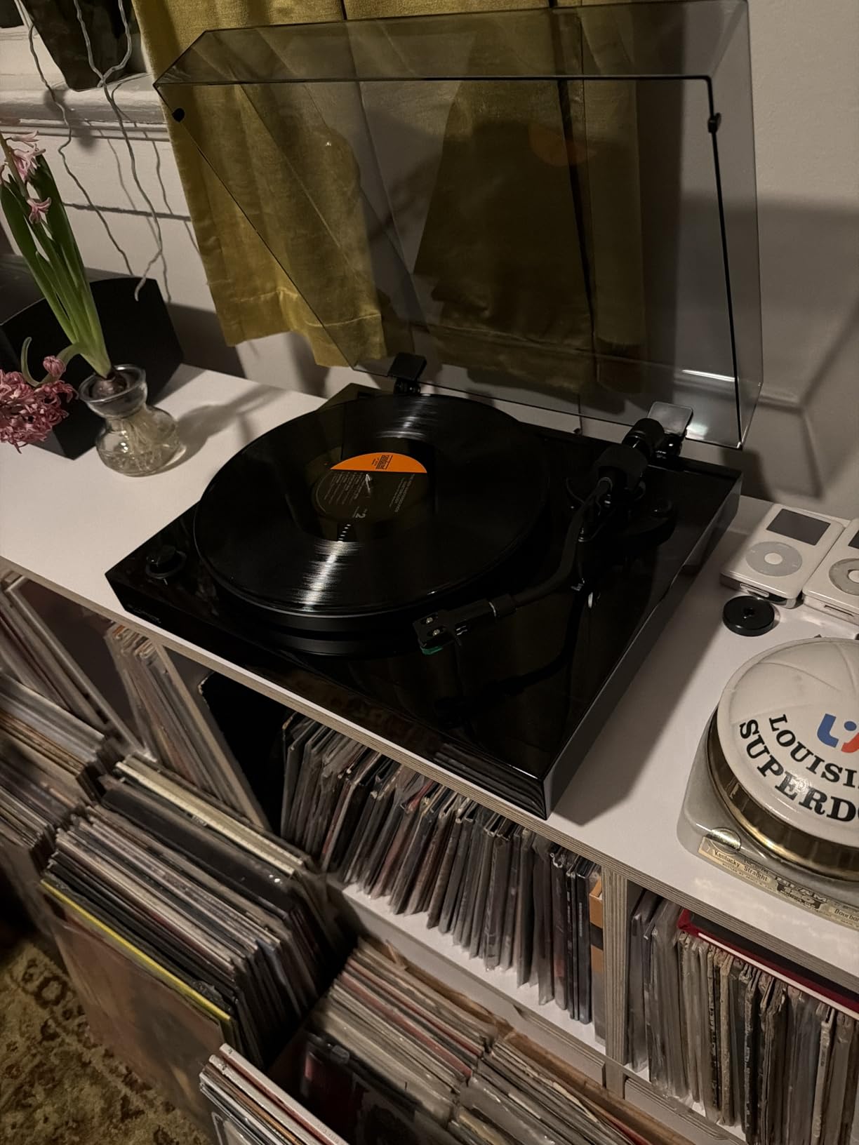 RT81+ Elite High Fidelity Vinyl Turntable Record Player, Audio Technica VM95E Cartridge, Anti-Resonant Platter, Acrylic Mat, Phono Preamp Wood Plinth Adjustable Isolation Feet - Natural Walnut customer photo 1