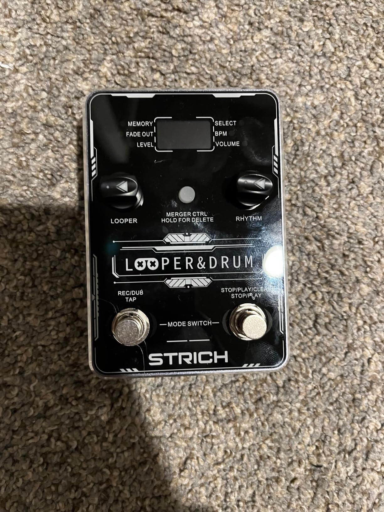 STRICH Stereo Looper Pedal Guitar Pedal with Built-in Drum Machine, 100 Diverse Drum Patterns, 160 Minutes Recording Time, USB for Audio Upload or Download, Support Footswitch Control customer photo 1