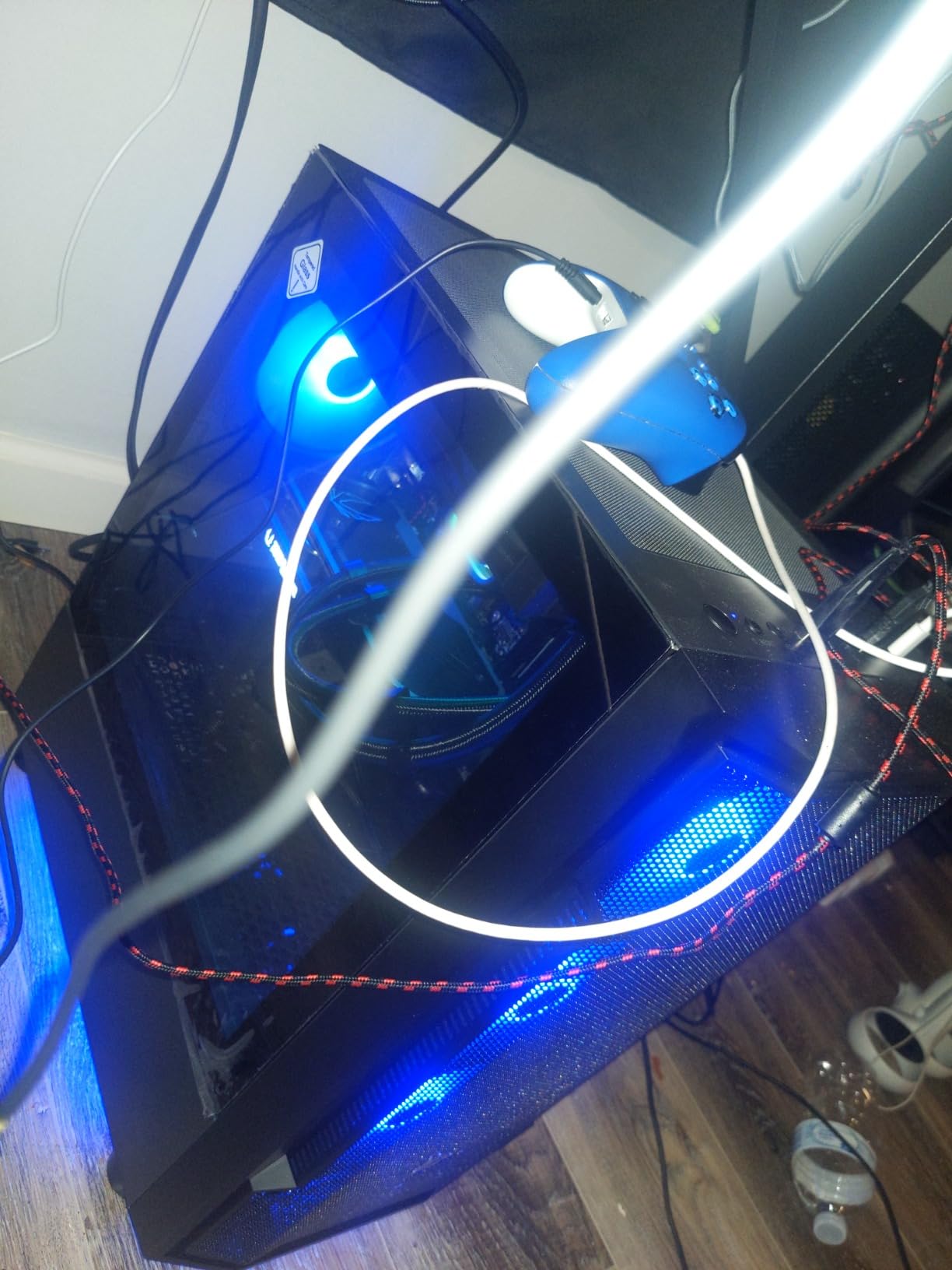 Skytech Gaming Shadow Gaming PC Desktop - AMD Ryzen 7 5700X 3.4 GHz, NVIDIA RTX 4060, 1TB NVME SSD, 16GB DDR4 RAM 3200, 600W Gold PSU, 11AC Wi-Fi, Windows 11 Home 64-bit, Black customer photo 2