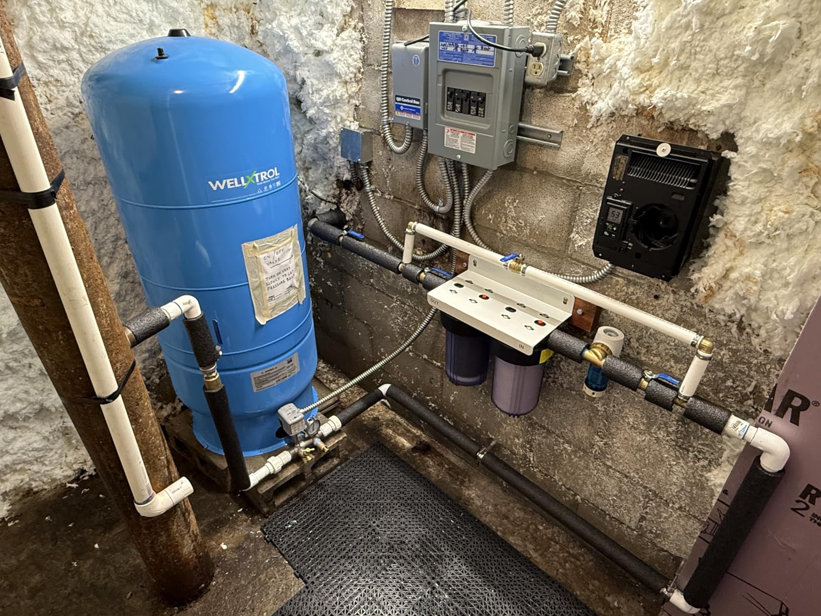 SimPure Whole House Water Filter System, 2 Stages Clear Home Water Pre-Filtration with Carbon and Sediment Filters, Reduce Odor, Chlorine, Taste, Iron, 1