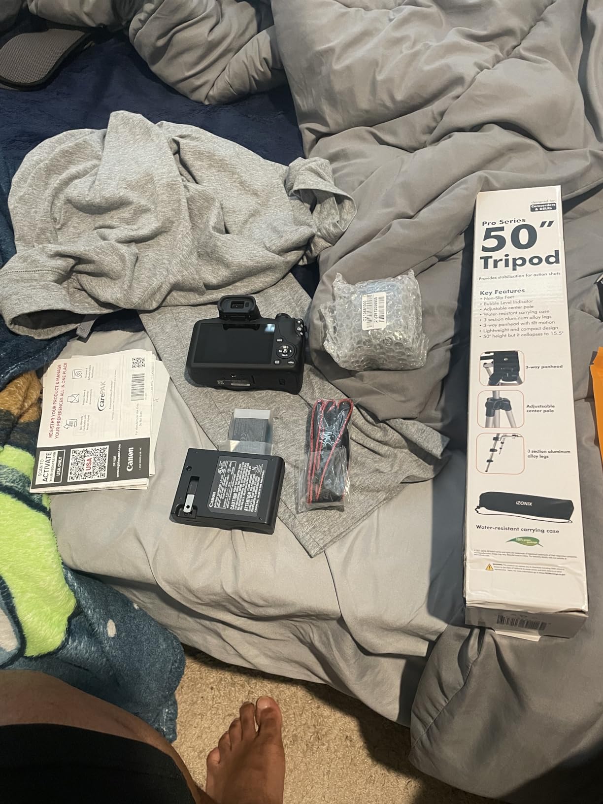 Canon EOS R100 Mirrorless Camera w/RF-S 18-45mm f/4.5-6.3 STM Lens + Wide Angle & Telephoto Lenses + 64GB Memory + 3pc Filter Kit + Case + Flash + Tripod customer photo 2