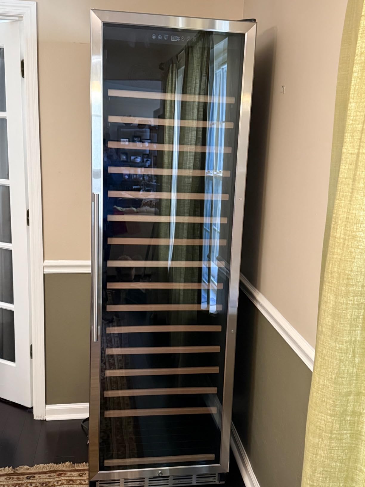 Wine Fridge 24 Inch, 190 Bottles Freestanding or Built-in Wine Cooler Refrigerator with Sliding Rail Shelves, Professional Wine Cellar Low Noise with Upgraded Reversible Door customer photo 2