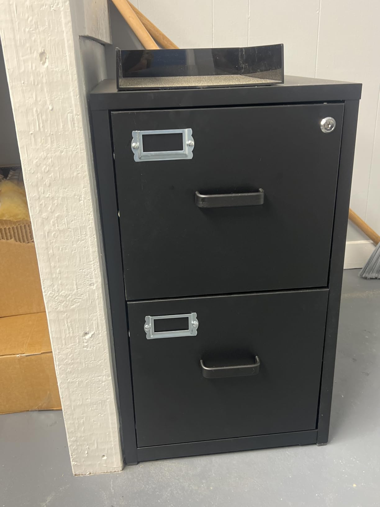 SISESOL 2 Drawer File Cabinet on Wheels, Metal Filing Cabinet with Lock, Black Rolling File Cabinets with Casters, Under Desk Office Cabinets for Home Office customer photo 2