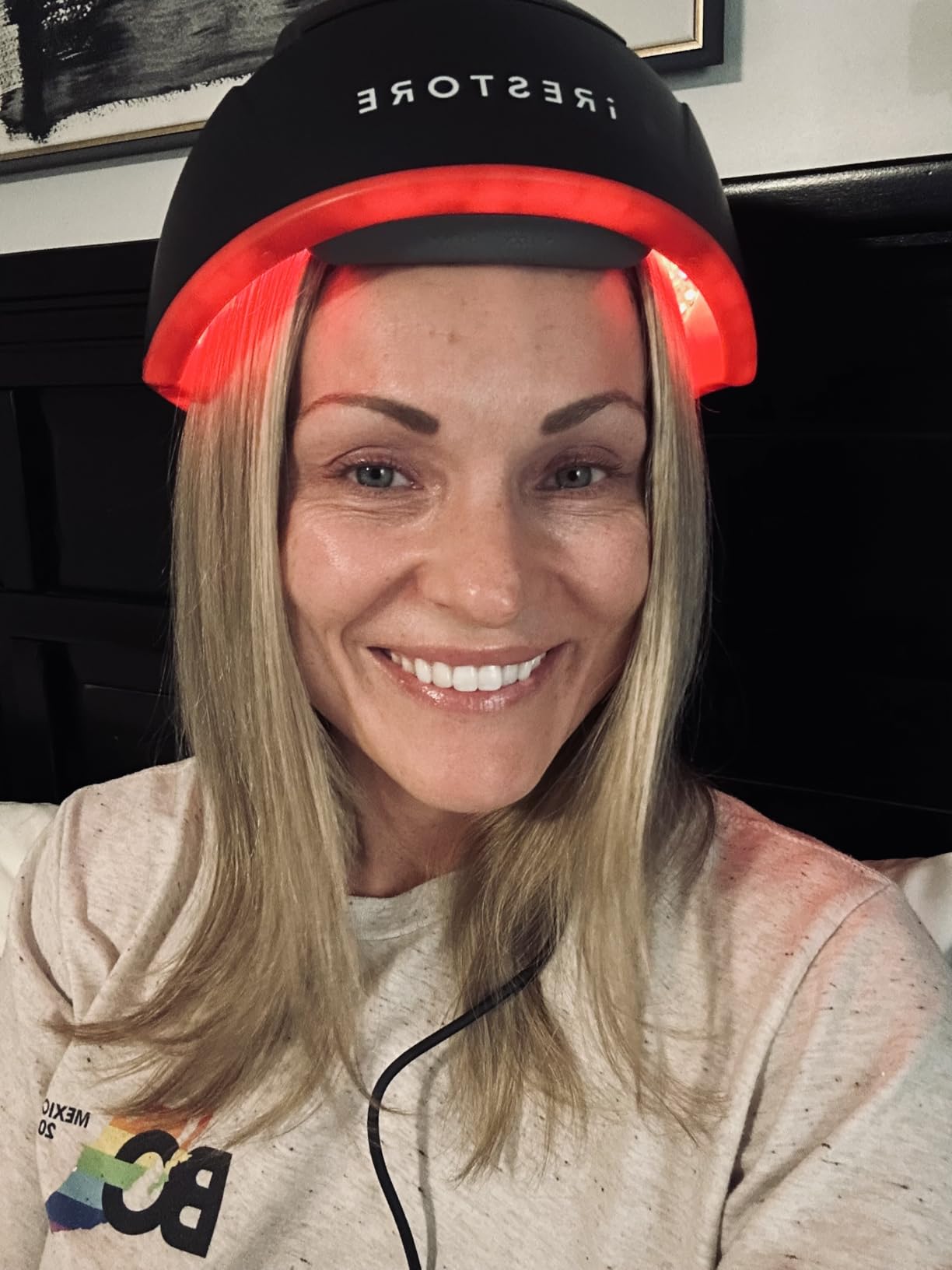 iRestore Elite - Laser Red Light Therapy for Hair Growth System - FDA Cleared Hair Loss, Hair Thinning & Alopecia Treatment for Men & Women - Laser Cap for Hair Regrowth Stimulates Denser Fuller Hair customer photo 1