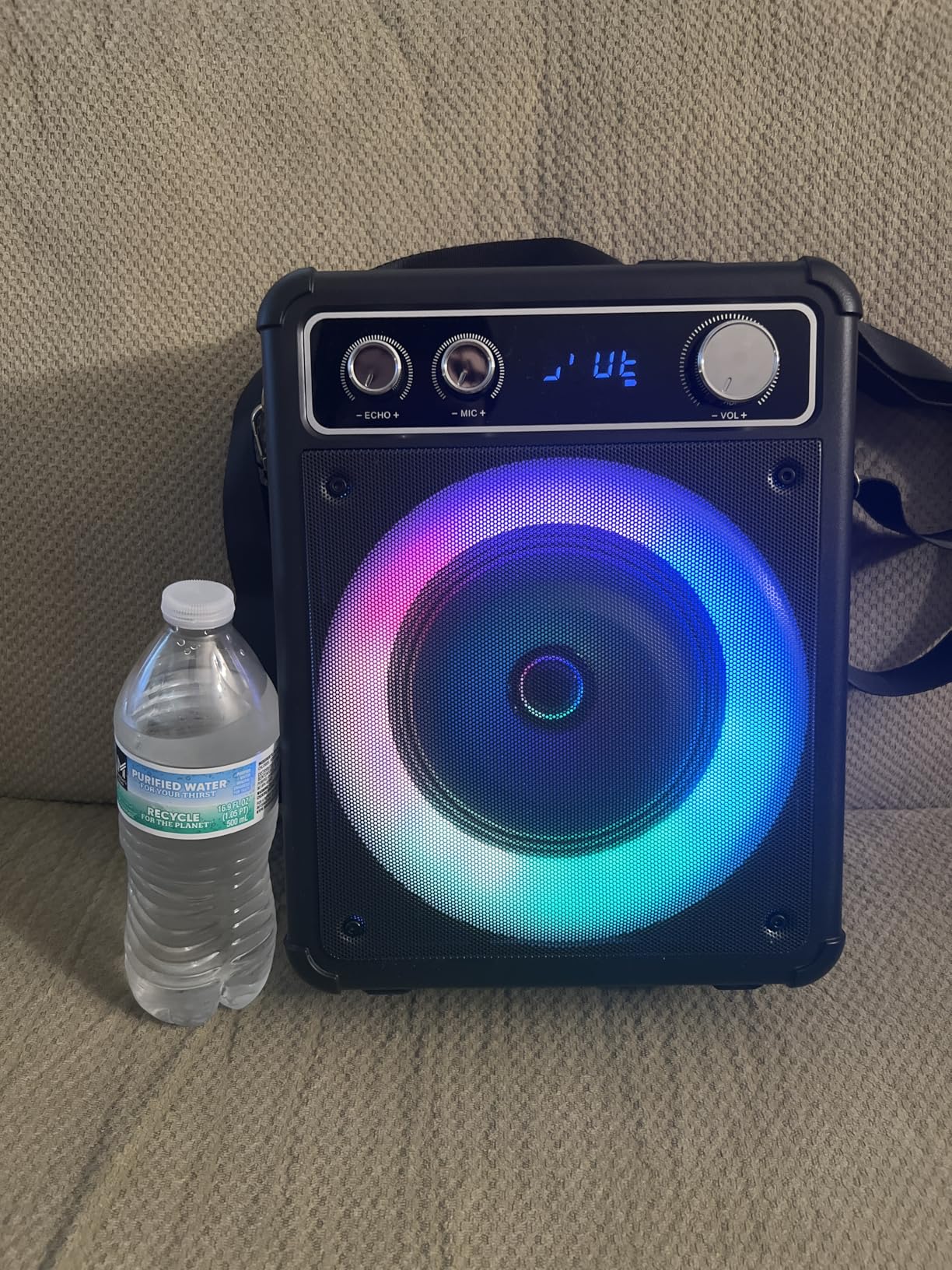 VOSOCO Karaoke Machine with 2 Wireless Microphones, Portable Bluetooth Speaker for Adults Kids, PA Systems Support TWS Echo Adjust TF USB AUX for Home Party Outdoor Travel customer photo 1