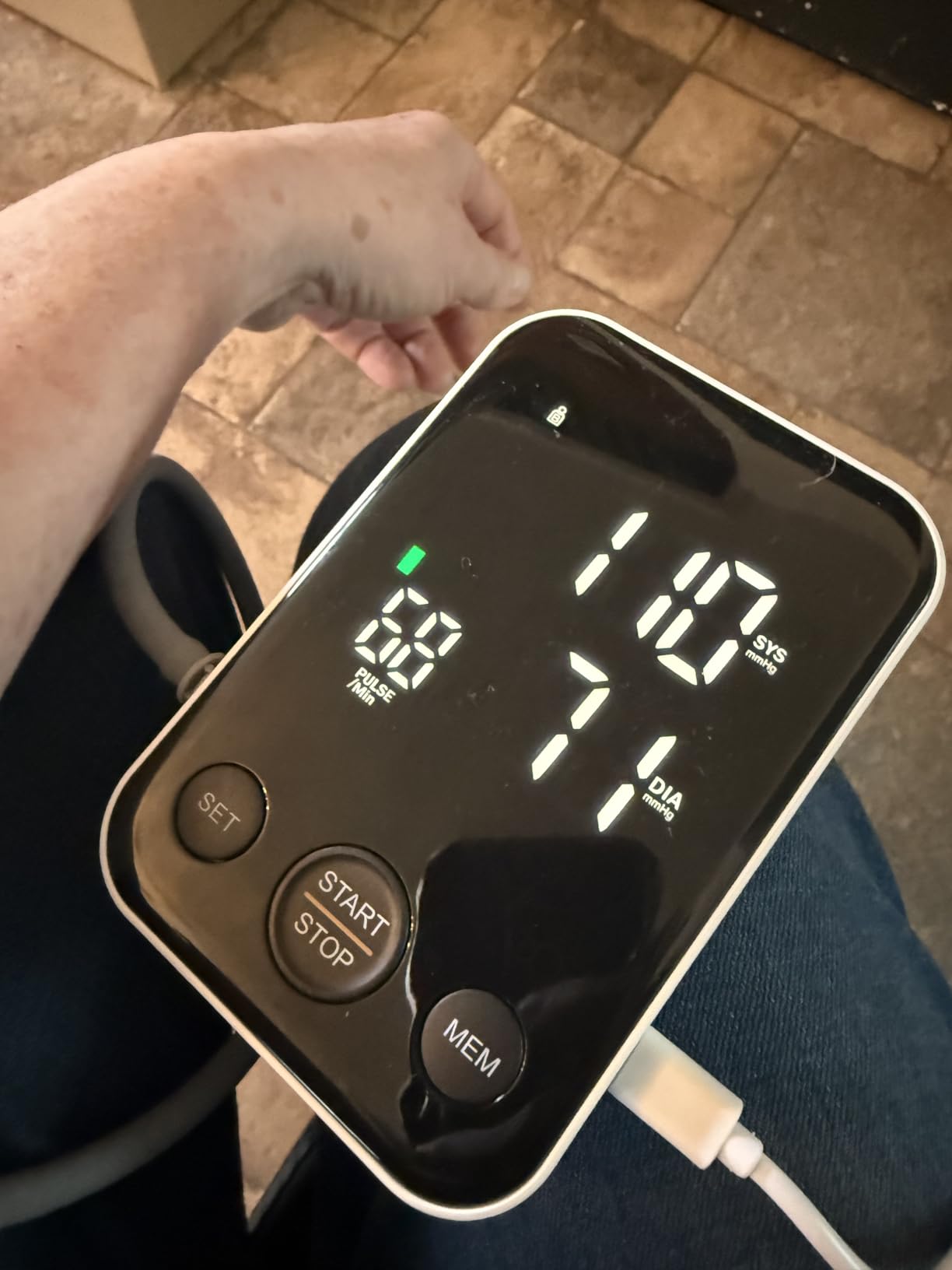 Oklar Blood Pressure Monitor Upper Arm Monitors for Home Use BP Machine Sphygmomanometer with 2x120 Reading Memory Adjustable Arm Cuff 8.7