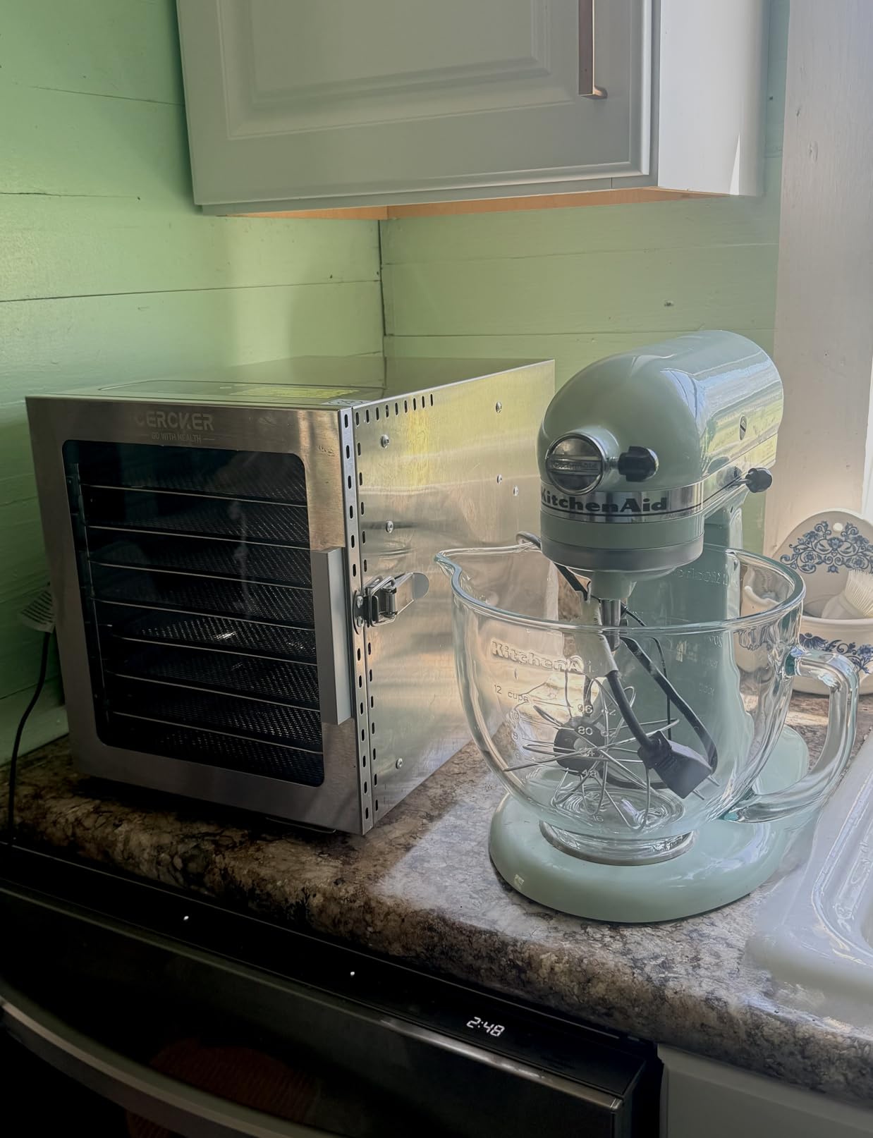 Food-Dehydrator Machine 8 Stainless Steel Trays, 500W Jerky Dehydrator for Meat, 190ºF Mushroom Dryer, 24H Timer Fruits Dryer for Herbs, Veggies, Yogurt & Dog Treats customer photo 1