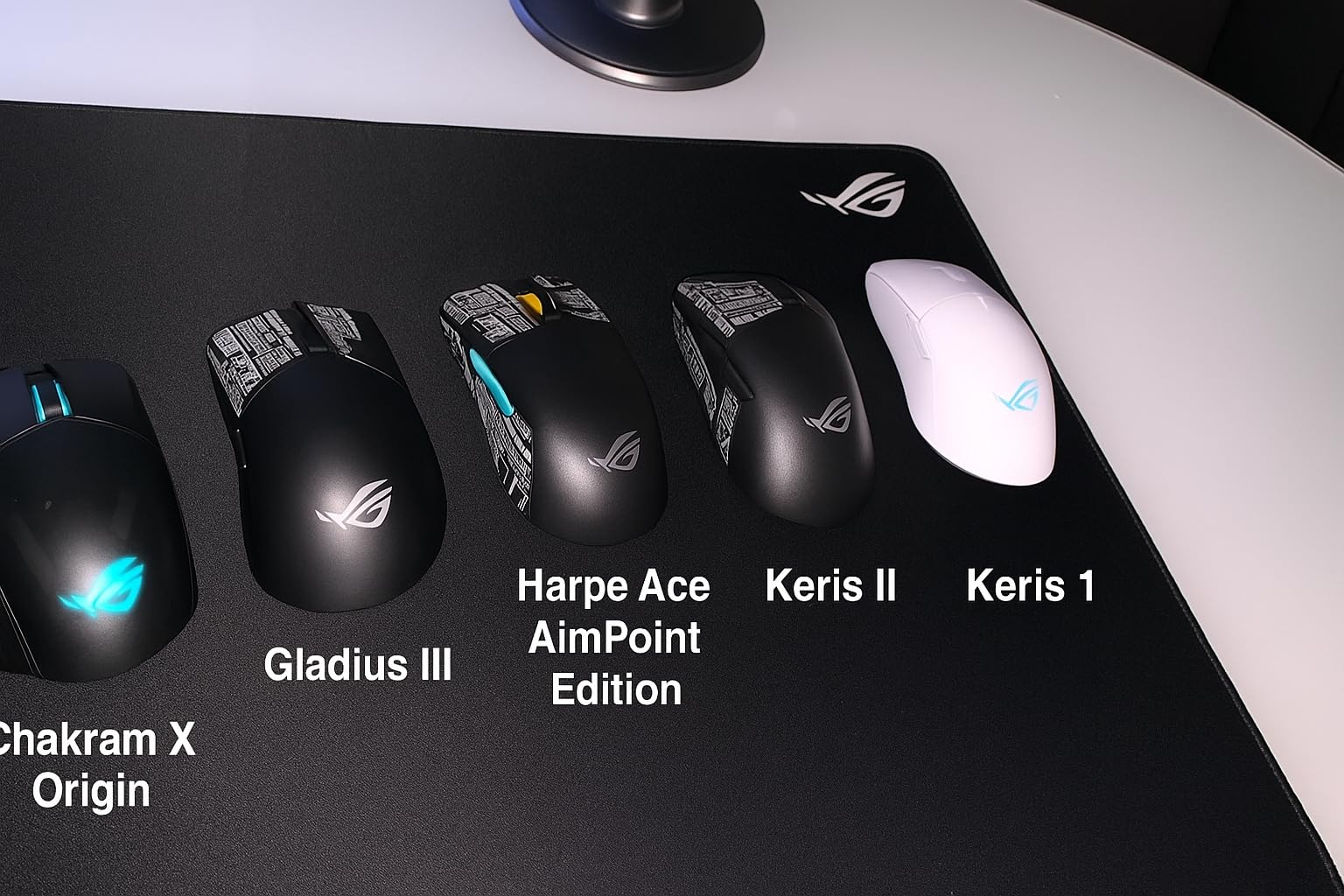 ASUS ROG Harpe Ace Aim Lab Wireless Esports Gaming Mouse - Aim Lab Settings Optimizer, Pro-Tested, Right-Handed, 54g Lightweight, Tri-Mode Connectivity, 36K DPI, 90Hr Battery, PC/Mac Support - White customer photo 1