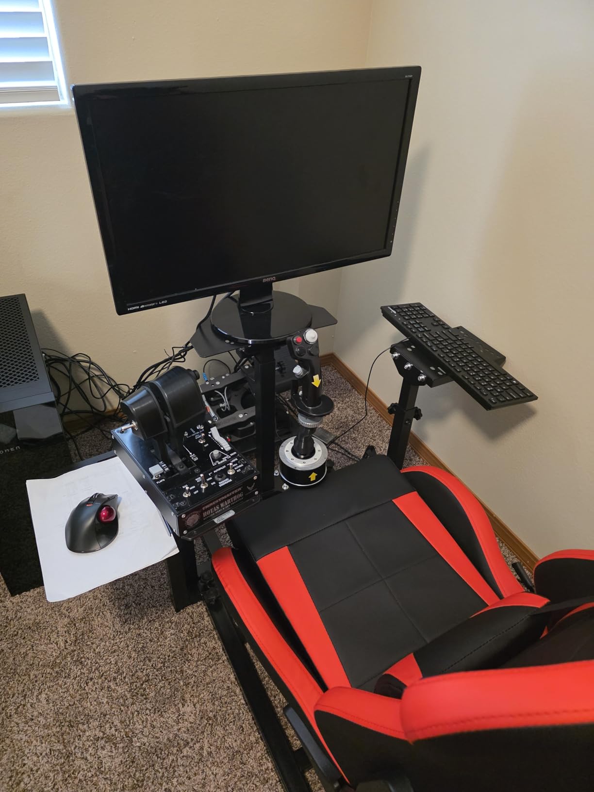 Marada Modular Flight Racing Simulator Cockpit, Both the Flight Sim Cockpit and The Racing Sim Cockpit, Fit for Logitech, Thrustmaster, Honeycomb Alpha Bravo customer photo 2