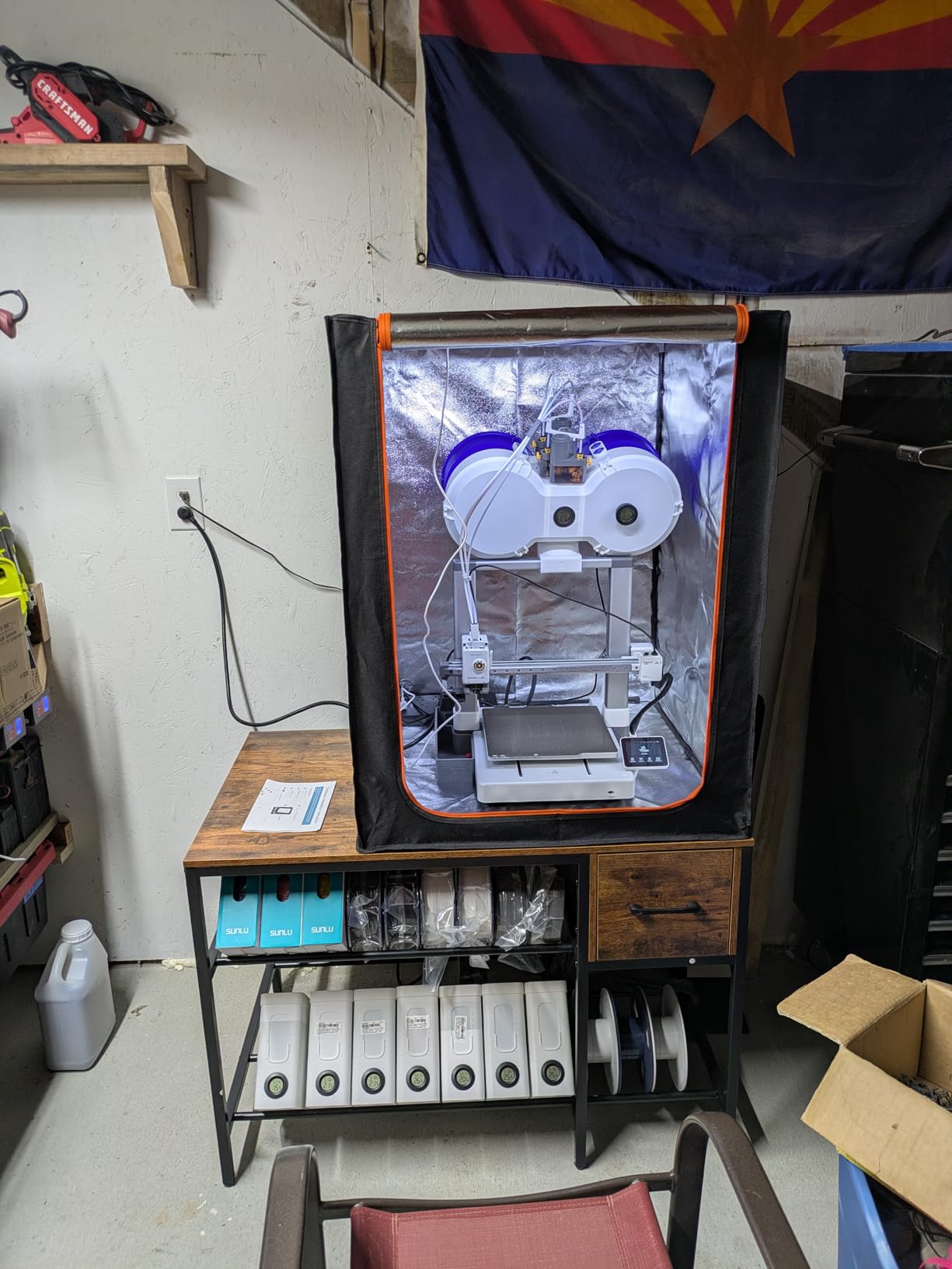 3D Printer Enclosure with LED Light, Fireproof Dustproof Tent Constant Temperature Protective Cover for Ender3 Max Neo/Ender3 S1 Plus/Ender 5/Pro/Plus/Neptune 4 Plus/CR-10/10S PRO/10 Mini/CR-X, Large customer photo 1