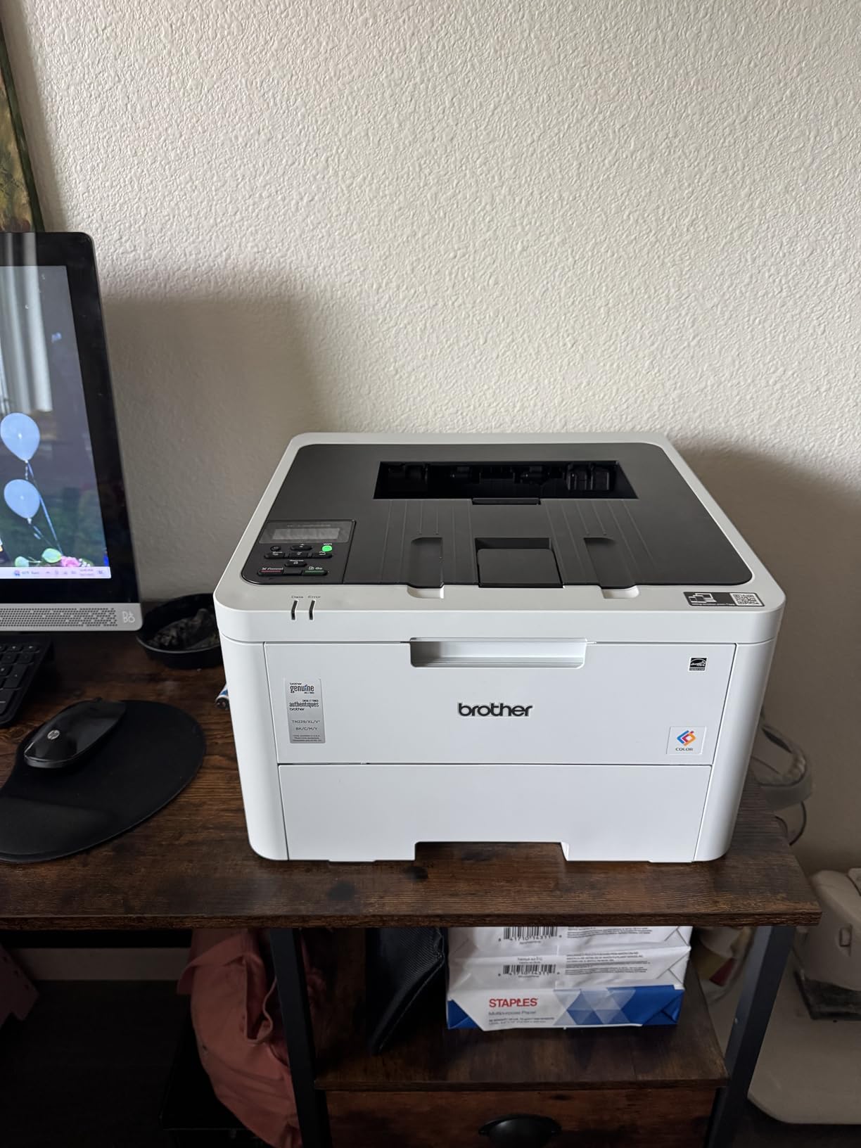 Brother Color Laser Printer with Wireless Printing Fast 19 PPM Output, Duplex Feature, Mobile Device Compatible, 250-Sheet Paper Tray for Professional Home Office Printing (HL-L3220CDW) customer photo 2