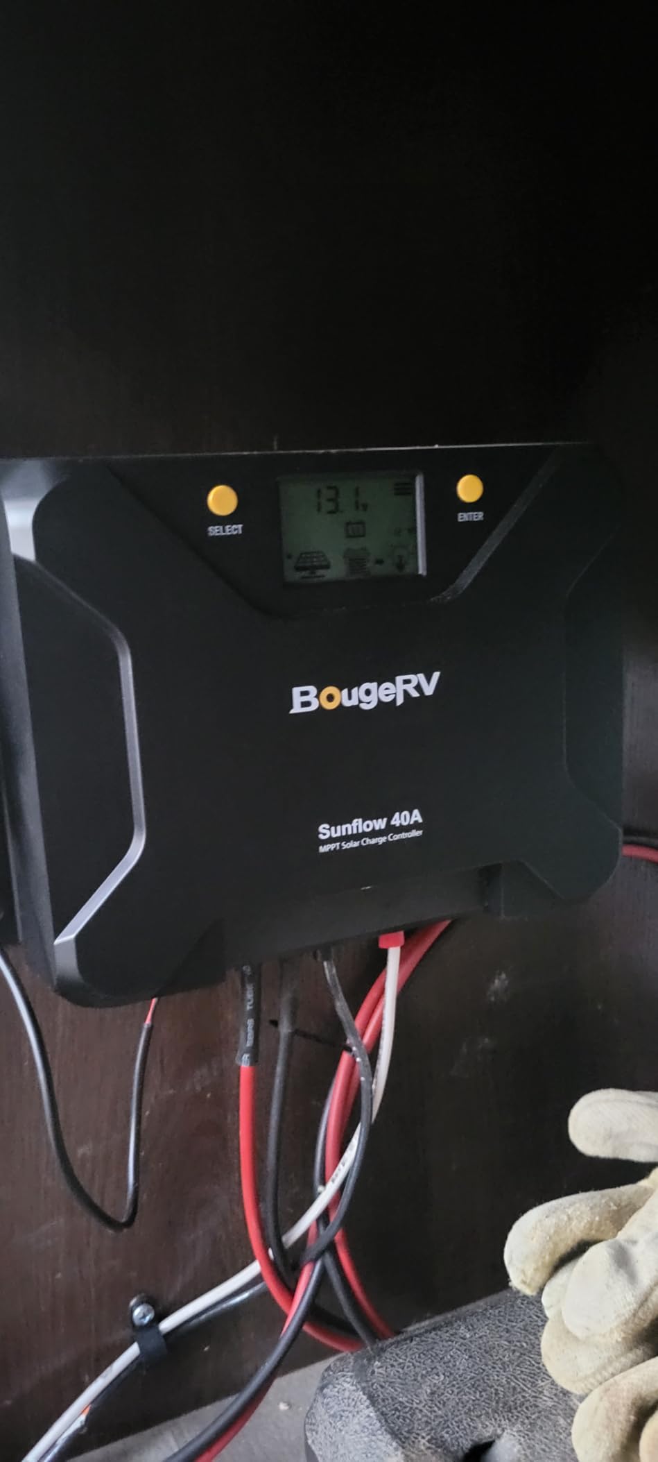 BougeRV MPPT Solar Charge Controller 40A, with Low-Temp Cut-Off, APP Control, Backlit LCD, 40 Amp Solar Panel Regulator 12V/24V for LiFePO4, SLD, Gel, FLD, AGM Battery, RV, Marine, Upgraded customer photo 1