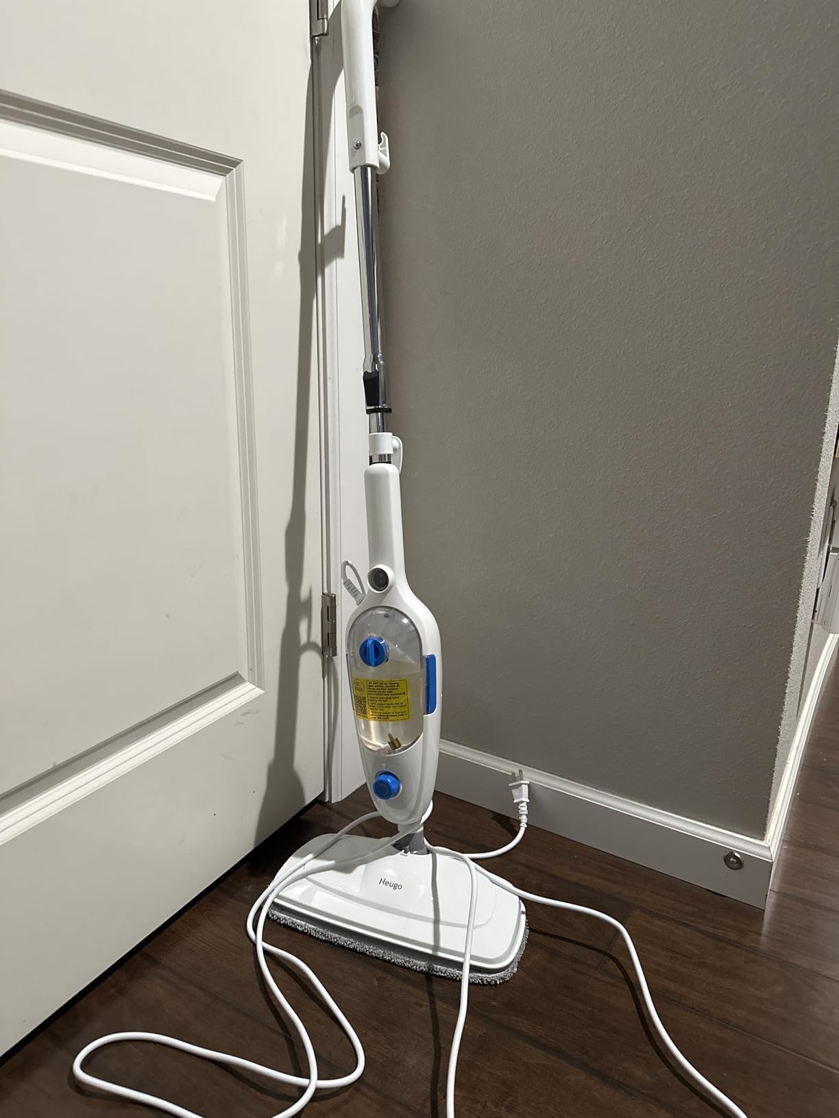 Steam Mop for Hardwood Floor Cleaning, Floor Steamer Cleaner Lightweight for Vinyl, Laminate, Carpet, Tile Hard Floors w/Adjustable Steam Modes & Height, 23ft Cord, 2 Washable Pad customer photo 1
