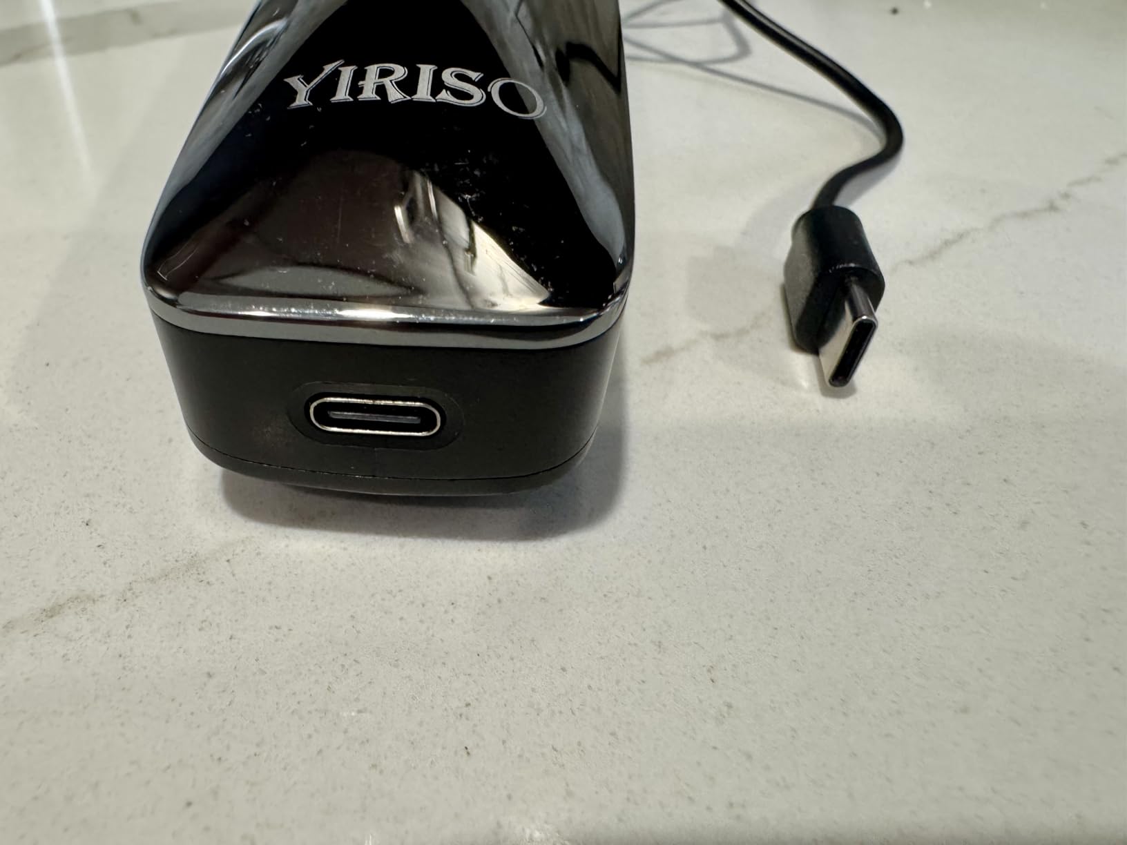 YIRISO Electric Razor for Men, 90Min Long-Lasting Rotary Shaver with 4D Floating Head & LCD Display, Ultra Smooth for Sensitive Skin, IPX6 Waterproof, USB-C Fast Charge, with Travel Case customer photo 1