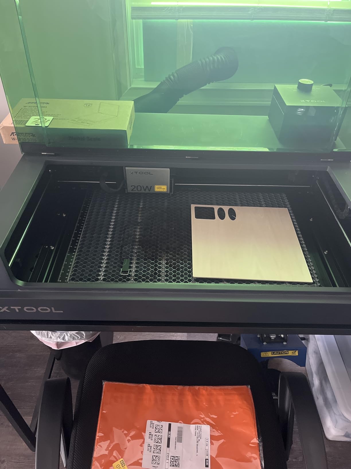 xTool S1 20W Laser Engraver and Cutter Machine with Air Assist & Honeycomb, 23.93