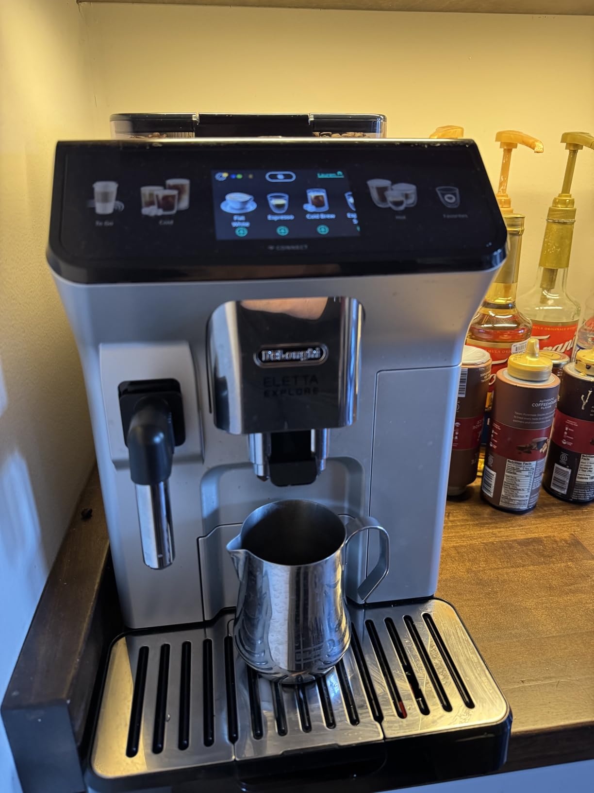 De'Longhi Eletta Explore Espresso Machine with Cold Brew, Hot & Cold Milk Frother - 50+ Recipes, Built in Grinder, User Profiles, Smartphone Compatible with Bean Adapt Technology customer photo 1