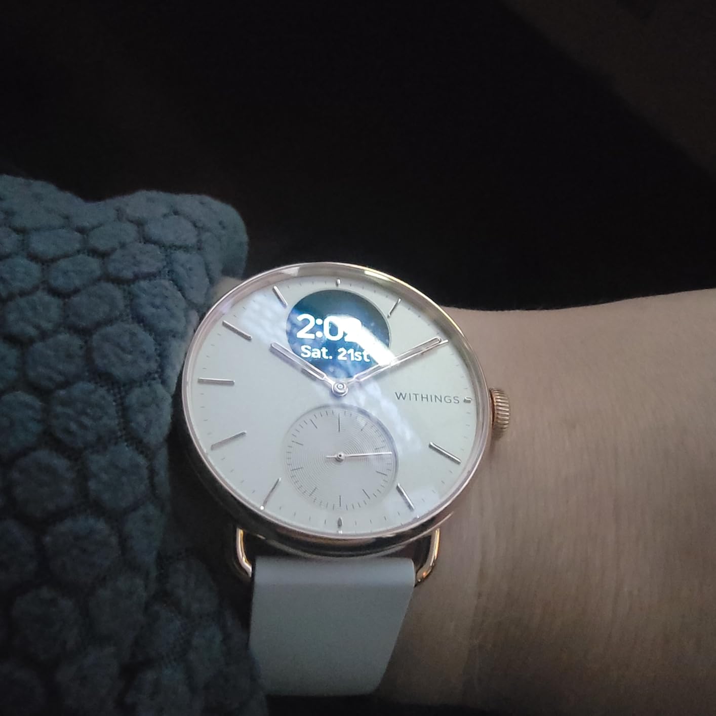 WITHINGS ScanWatch 2 - Hybrid Smart Watch, Heart Rate Monitoring, Fitness Tracker, Cycle Tracker, Sleep Monitoring, GPS Tracker, 30-Day Battery Life, Android & Apple Compatible, HSA/FSA customer photo 1