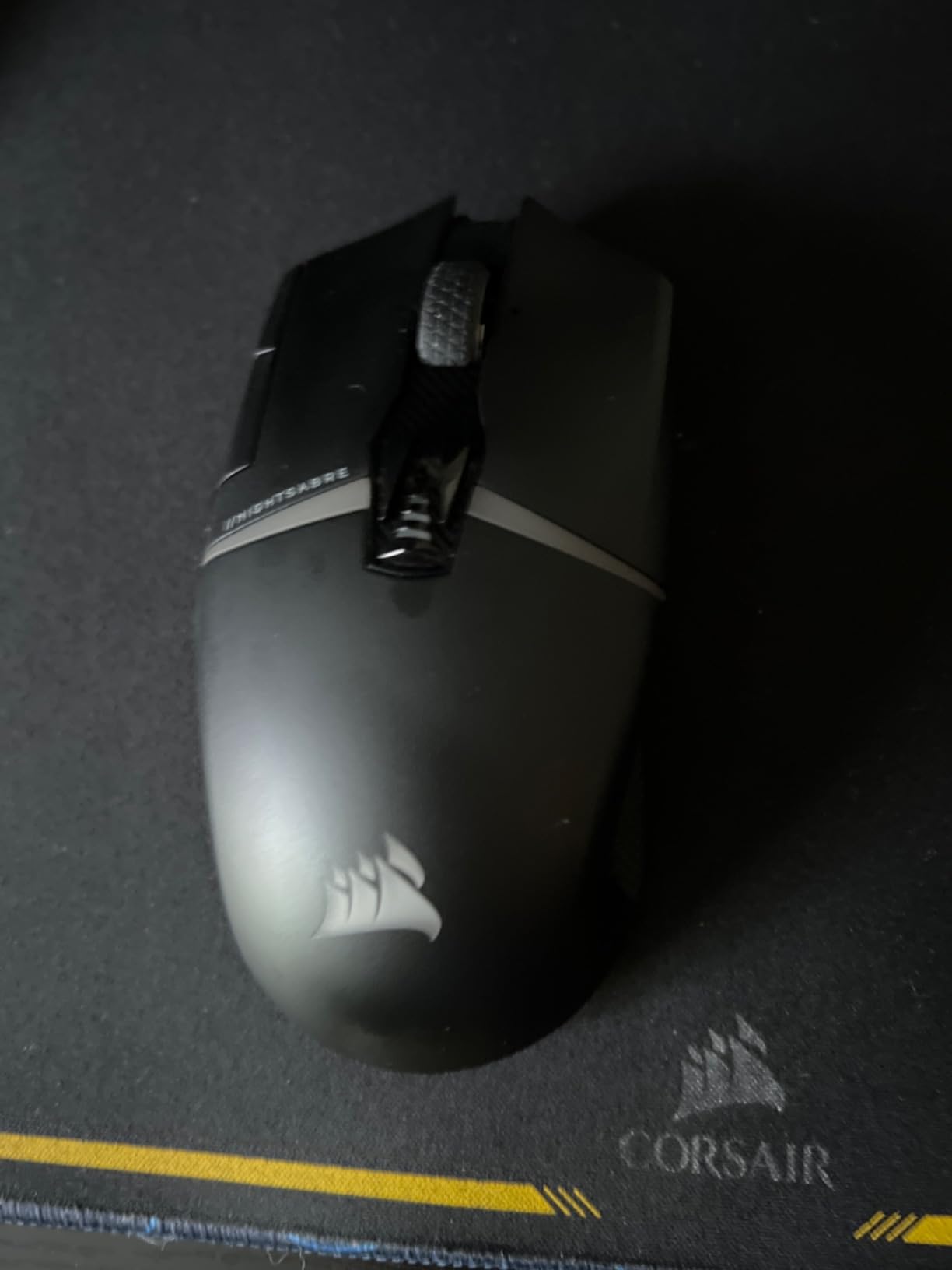 Corsair NIGHTSABRE RGB Wireless Gaming Mouse for FPS, MOBA - 26,000 DPI - 11 Programmable Buttons - Up to 100hrs Battery - iCUE Compatible - Black customer photo 2