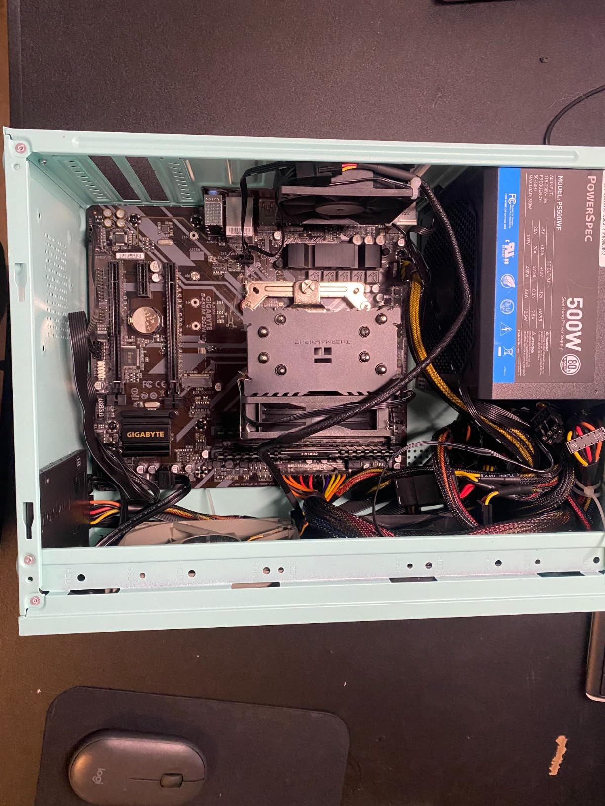 High Airflow Micro ATX Case Slim, Support MATX, Mini-ITX, Micro ATX Case Slim with USB3.0x1 I/O Port, Black with 80MM Fans customer photo 2