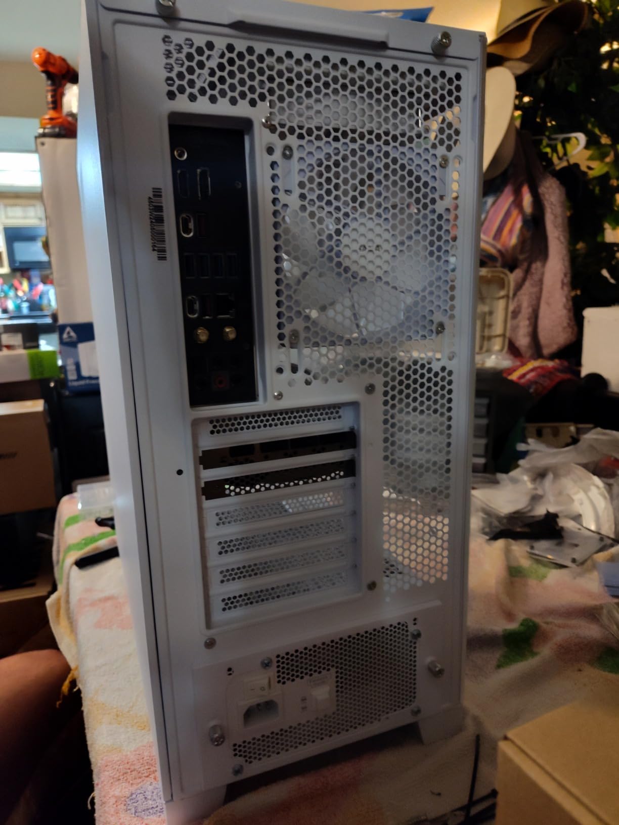 SAMA NEVIEW 4503 Mid Tower PC Case, Panoramic Dual Tempered Glass ATX Gaming Case, 4x120mm ARGB Fans with Hub, High Airflow, Back-Connector Ready, Type-C & 2x USB 3.0, 360mm AIO Support, White customer photo 1