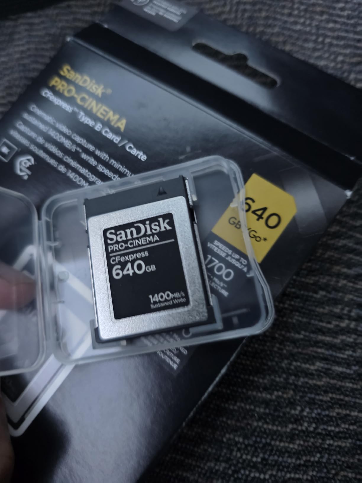 SanDisk 320GB PRO-Cinema CFexpress Type B - Up to 1700MB/s Read Speeds, 8K Video Capture, CFexpress Type B Card customer photo 1