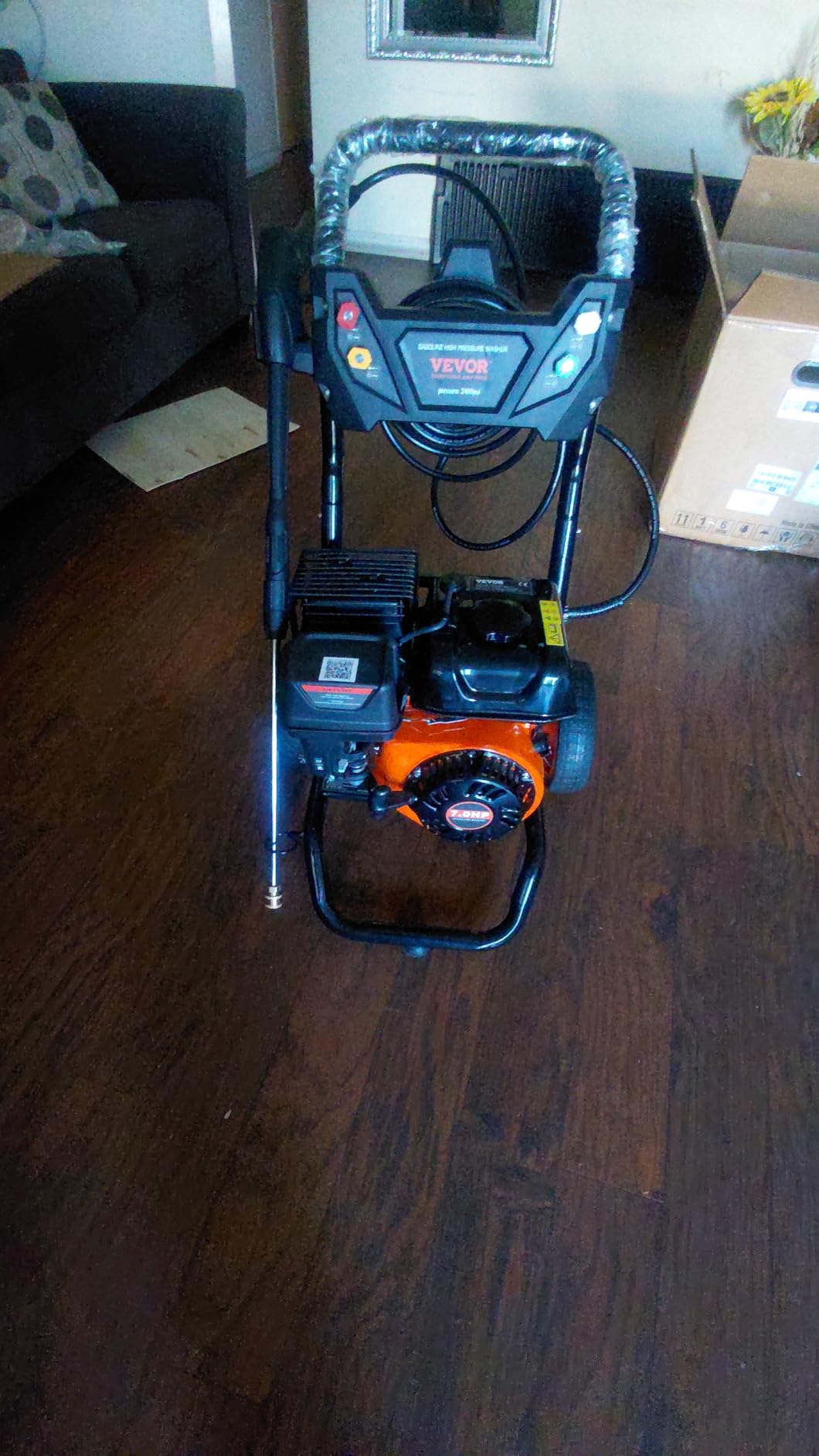 VEVOR Gas Powered Pressure Washer 3400 PSI 2.6 GPM, with Spray Gun and Extension Wand, 5 Quick Connect Nozzles, Copper Pump customer photo 1