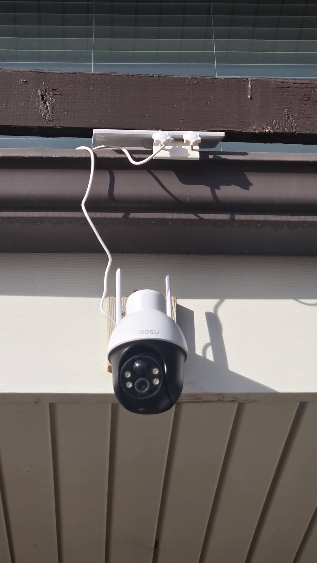 aosu 3K/5MP Solar Security Cameras System Wireless Outdoor, Battery Powered WiFi Camera for Home Security, Panoramic PTZ, Auto Tracking, Human/Vehicle Detection, Color Night Vision (2 Pack) customer photo 2