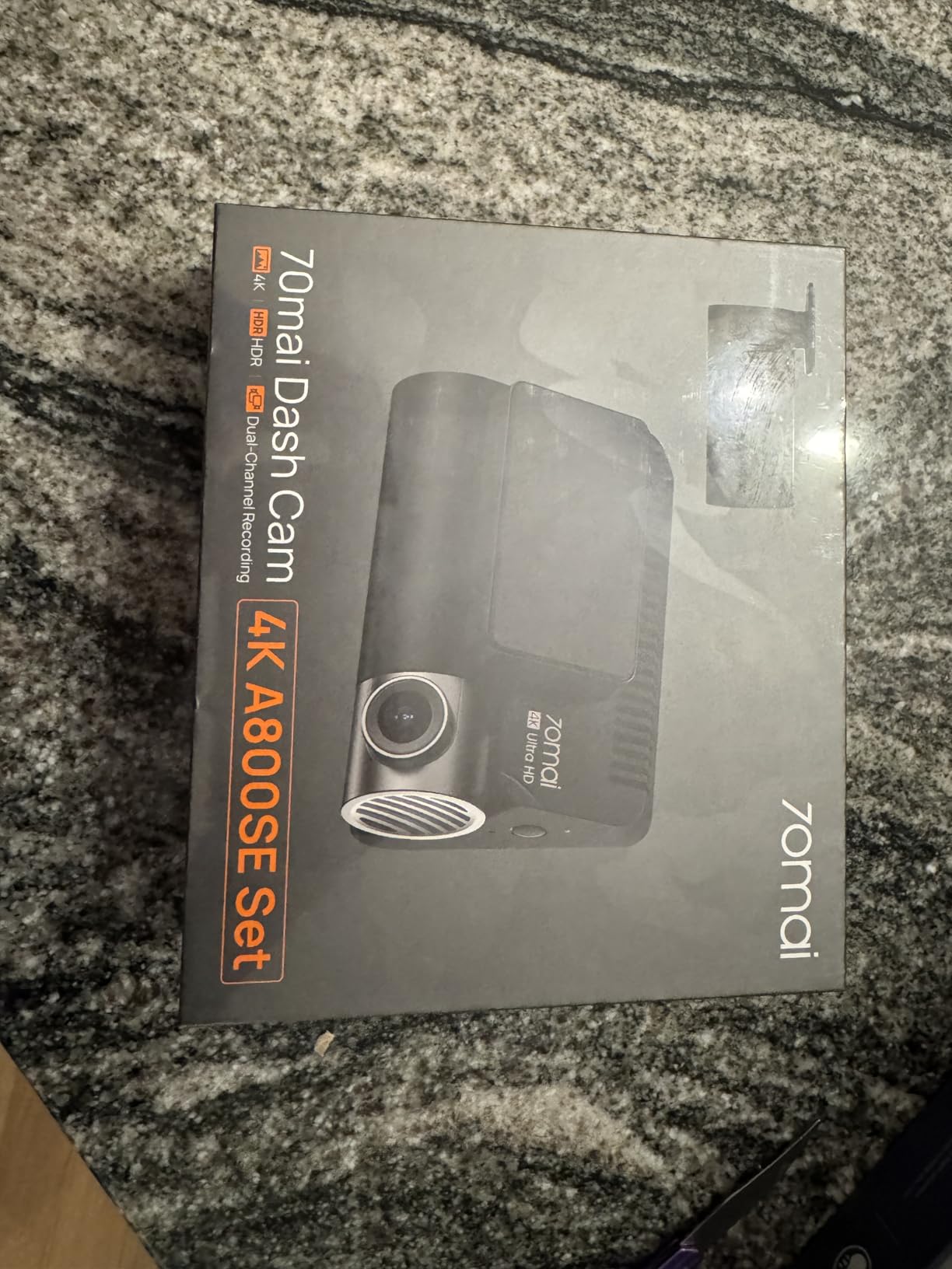 70mai 4K Dash Cam Front and Rear, Built in Wi-Fi 6 & GPS Car Camera, Super Night Vision, ADAS, 3'' IPS Screen, 24H Parking Mode, Time-Lapse, Loop Recording, with 128GB Card (A800SE) customer photo 2