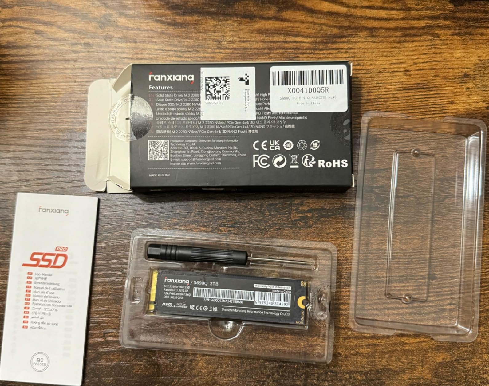 fanxiang 500GB NVMe SSD PCIe Gen4 M.2 SSD, Up to 4700 MB/s, Internal Gaming SSD for PS5, 3D NAND SLC Cache Solid State Drive Upgrade Storage for PC/Laptops S690Q customer photo 1