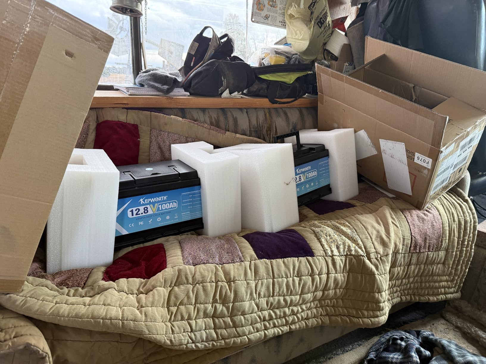 KEPWORTH 12.8V 100Ah LiFePO4 Battery Rechargeable Lithium Battery with 100A BMS, 4000-15000 Deep Cycles, Grade A Lithium Iron Phosphate Battery cells, for Trolling Motor, Boat, Rv, Solar customer photo 1