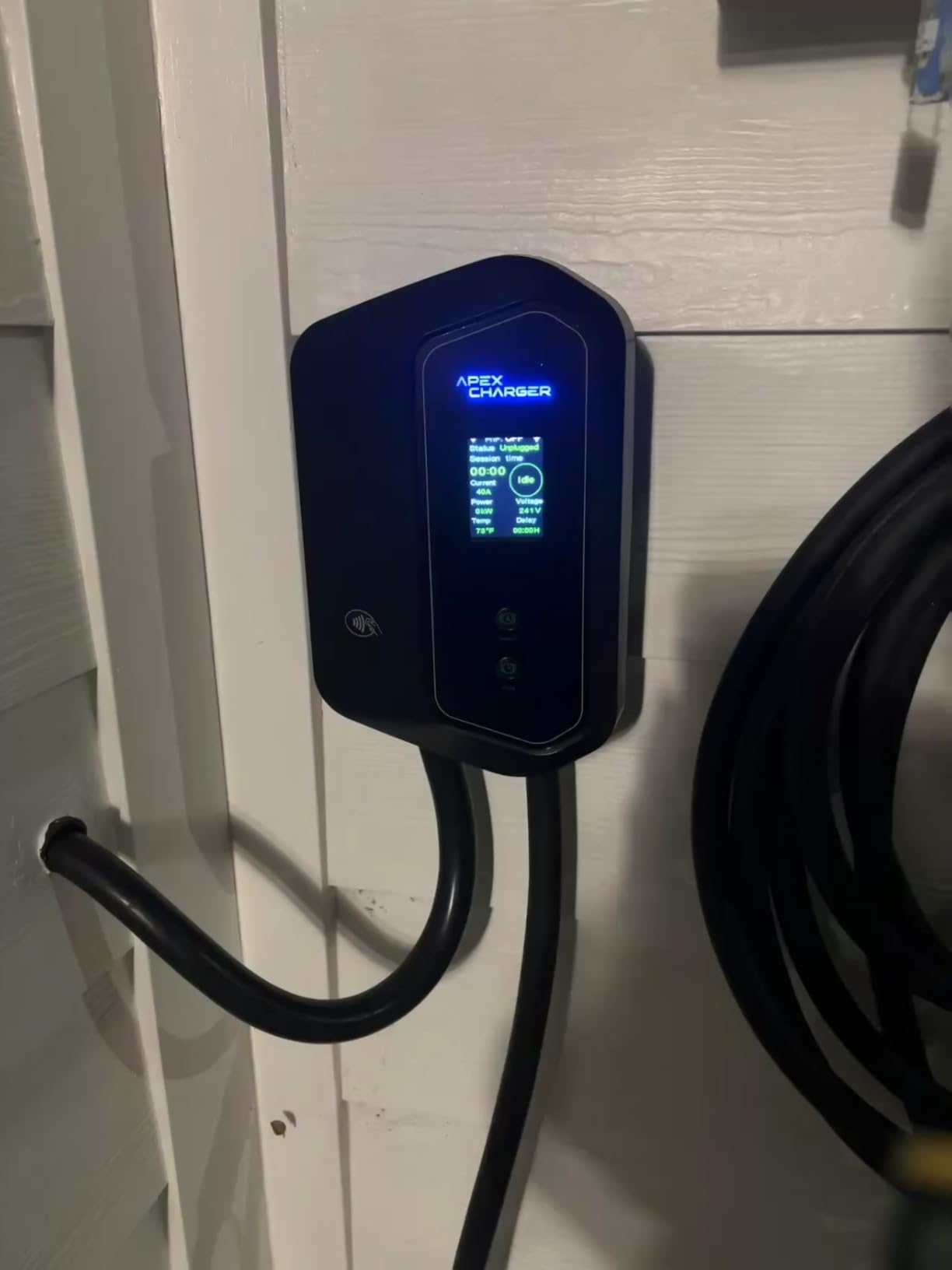 MACH 1: Fast 48 Amp Level 2 EV Charger, Wall-Mount Electric Vehicle Charging Station, 200-240V Hardwire or NEMA 14-50. J1772 car Connector & Tesla NACS, Indoor/Outdoor, 30ft Cable evse Adapter customer photo 2