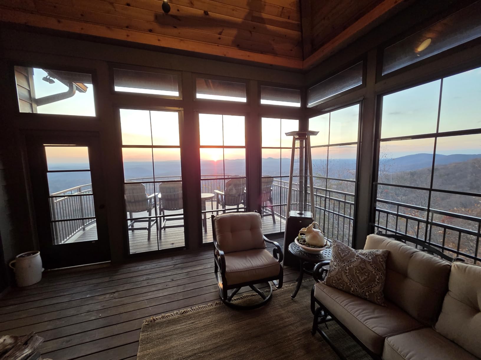 FOOWIN Patio Heater,48,000 BTU Outdoor Heater with Wheels,Propane Patio Heater w/Waterproof Cover & Gloves,Quartz Glass Tube Pyramid Outdoor Heater for Party,Backyard,Garden,Bronze customer photo 1