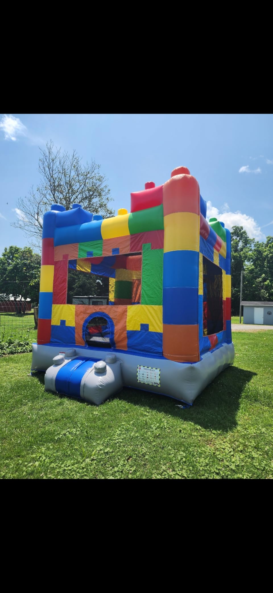 HeroKiddo 12.5'x13' Commercial Bounce House with Blower & Basketball Hoop; Durable 13' Tall Marble Vinyl Inflatable Jumper for Kids and Adults, Rental Quality, Indoor & Outdoor customer photo 1