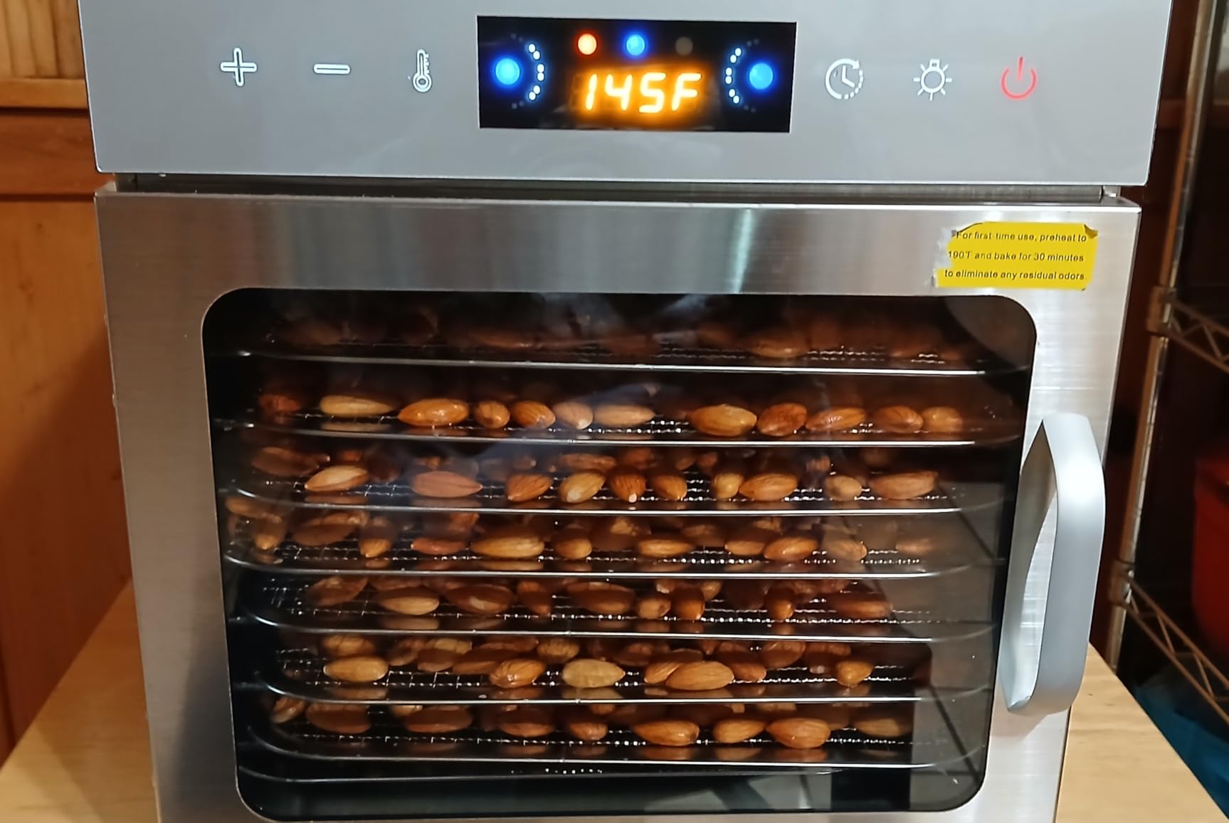 HOPERAN Food Dehydrator Machine with 12 Stainless Steel Trays - Digital Timer & Adjustable Temp Control for Jerky, Herbs, Fruits | Overheat Protection, BPA-Free, Includes Recipe Book customer photo 2