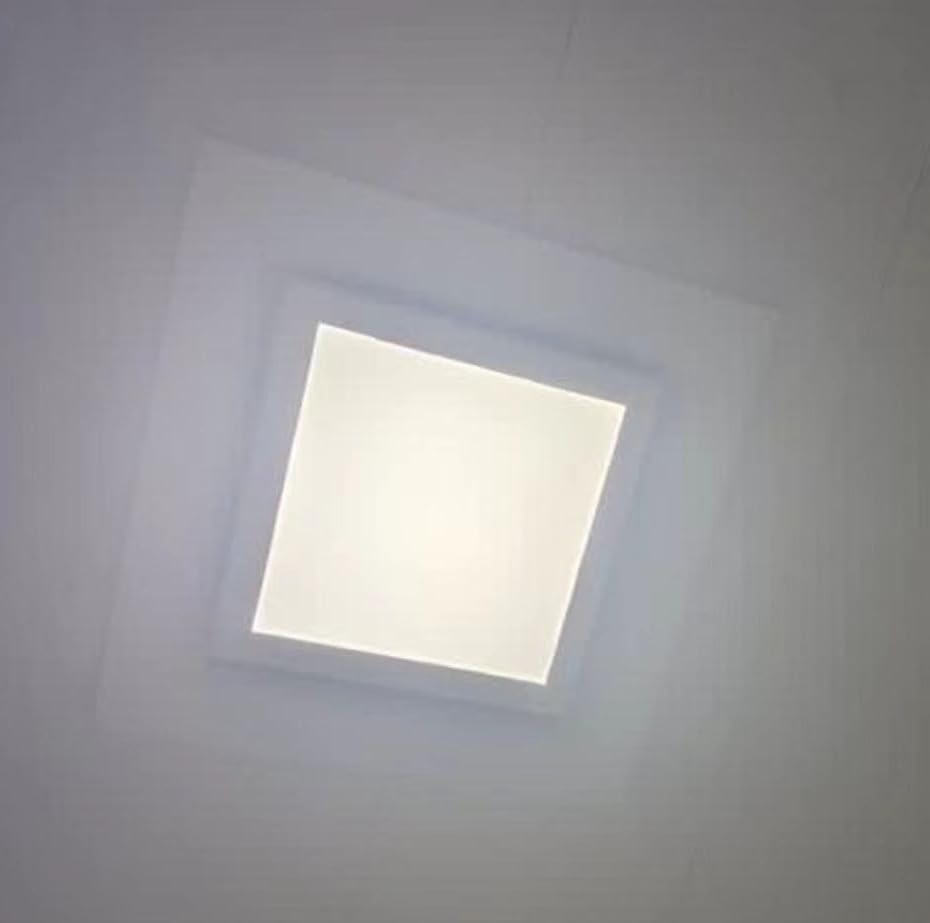 Nalle Ventilation Fans Bathroom Exhaust Fan with Light 9.6 inch Panel 6000K 12W Square LED 112 CFM 1.0 Sones 4 Inch Duct 110V Quiet Ceiling Mount Exhaust Fan for Shower,Bathroom,Office,Home (FFL-200) customer photo 2