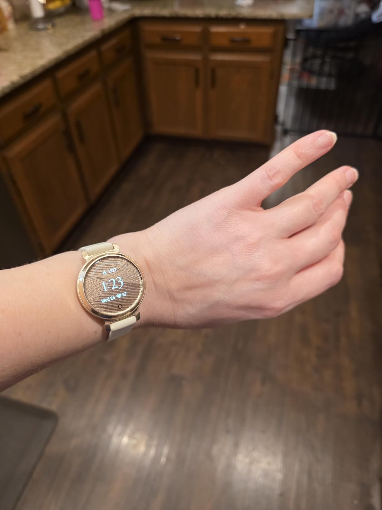 Lily 2, Small and Stylish Smartwatch, Hidden Display, Patterned Lens, Up to 5 Days Battery Life, Coconut customer photo 1