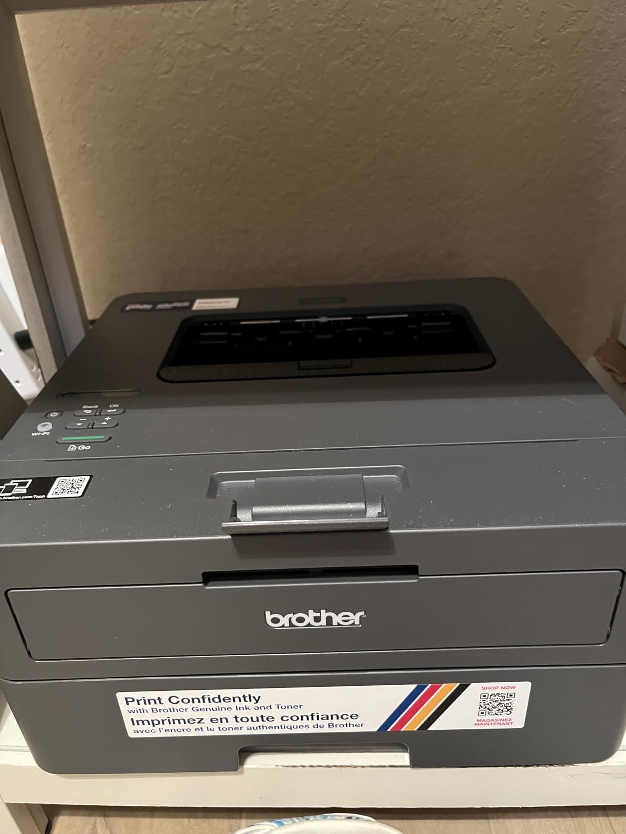 Brother HL-L2405W Wireless Compact Monochrome Laser Printer with Mobile Printing, Black & White Output | Includes Refresh Subscription Trial(1), Works with Alexa customer photo 2