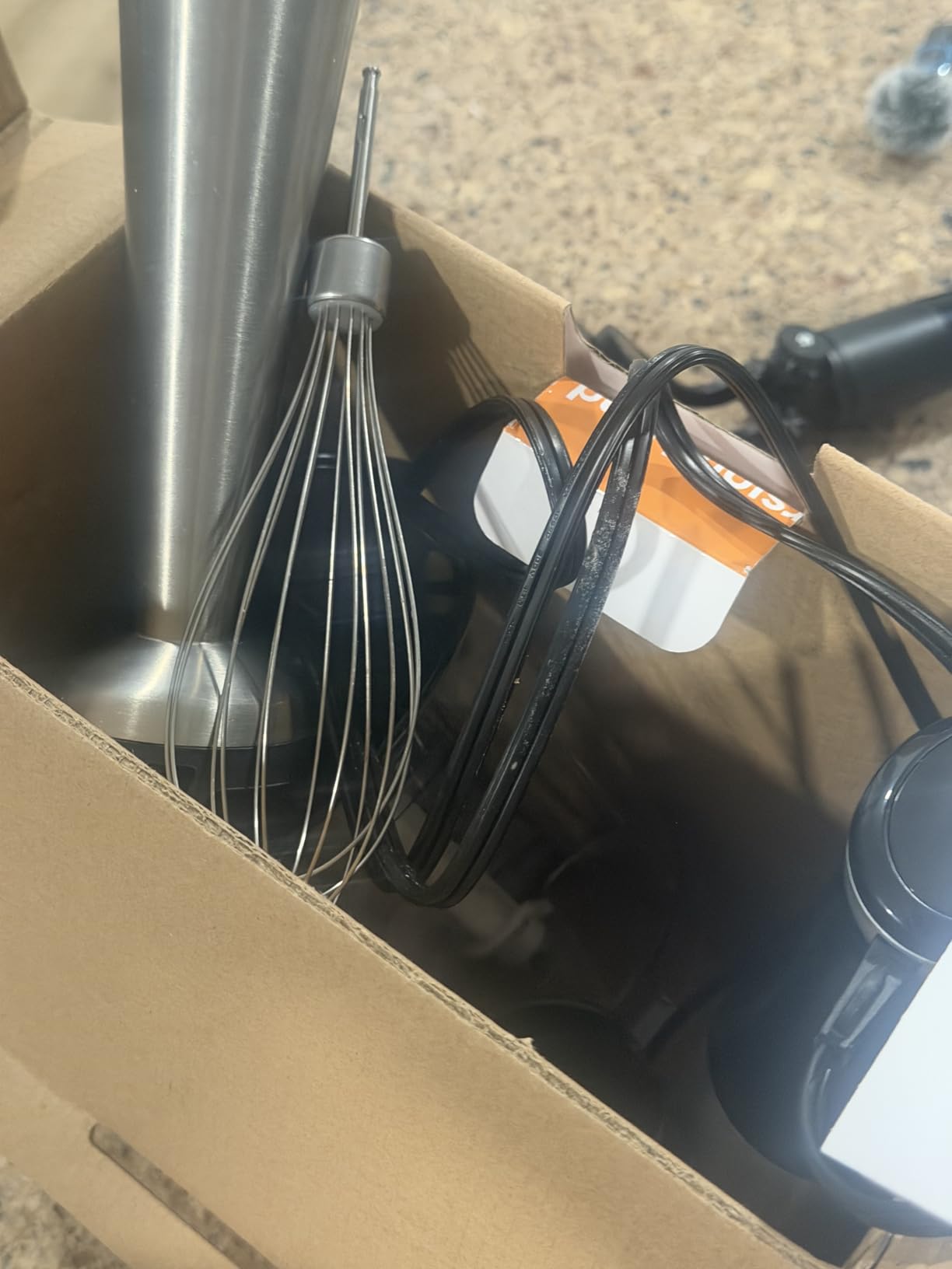 Turelar Immersion Blender Handheld Corded Hand Blenders Set 1100W, Trigger Variable Speed 5 in 1 Stick Emulsifier with Chopper, Whisk and Frother for Soup, Baby Food and Smoothies,Black customer photo 2