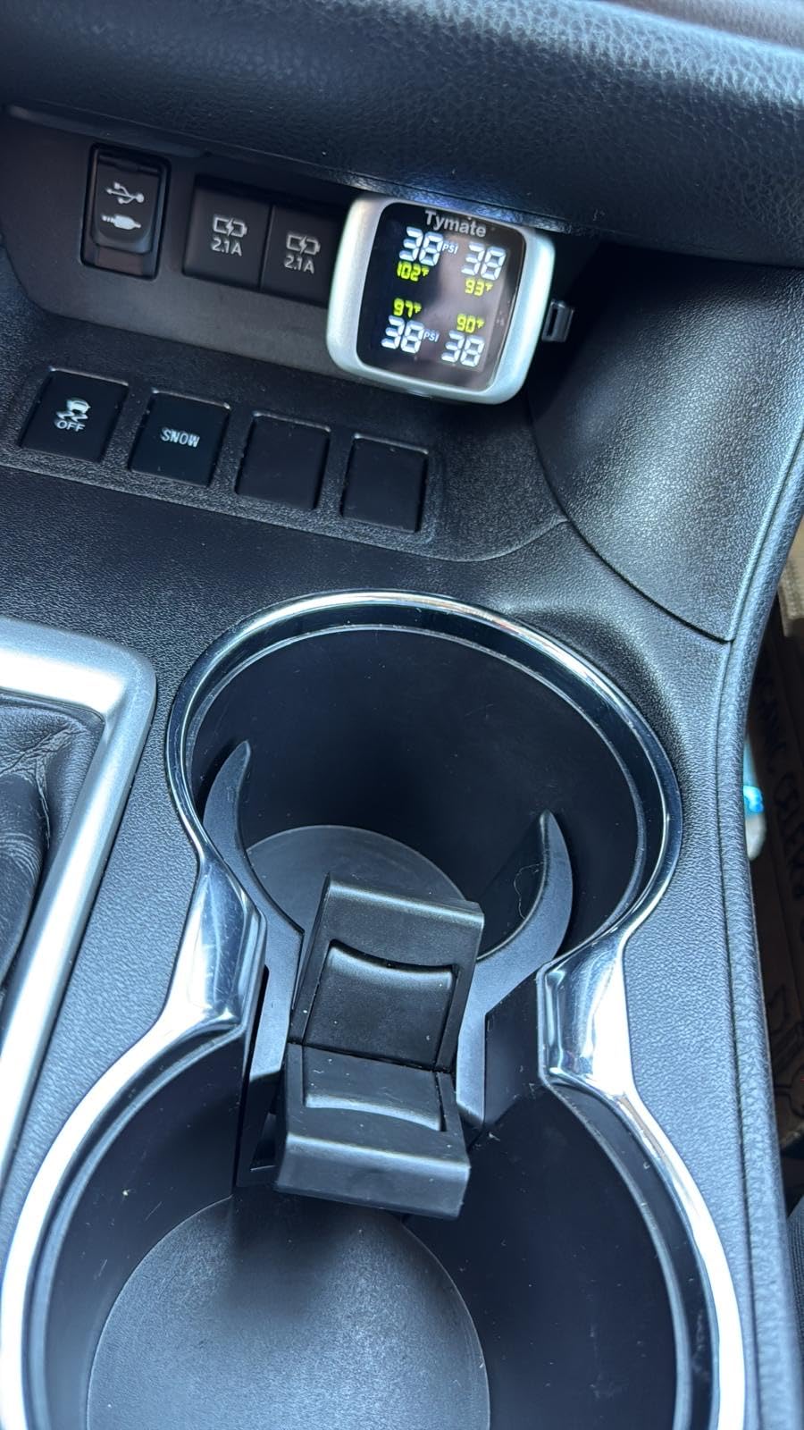 Tymate TM7 Tire Pressure Monitoring System, Wireless TPMS with 4 External Sensors & 6 Alarm Modes, Colorful Display, Real-time Tire Pressure Monitor System, Ideal for RV SUV MPV Truck Sedan(0-144 PSI) customer photo 1