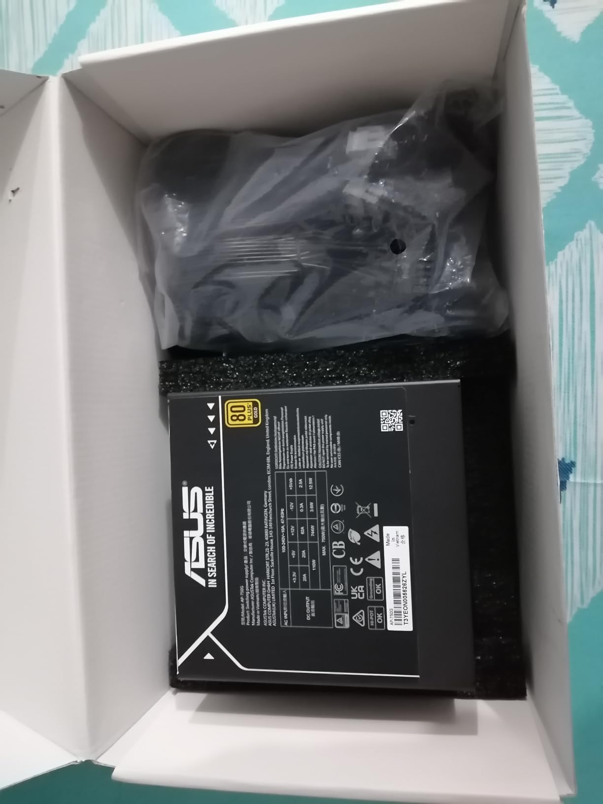 Prime 750W Gold (750 Watt, ATX 3.0 Compatible, Fully Modular Power Supply, 80+ Gold Certified, Dual Ball Bearings, Two Color Options in One, 8-Year Warranty) customer photo 2