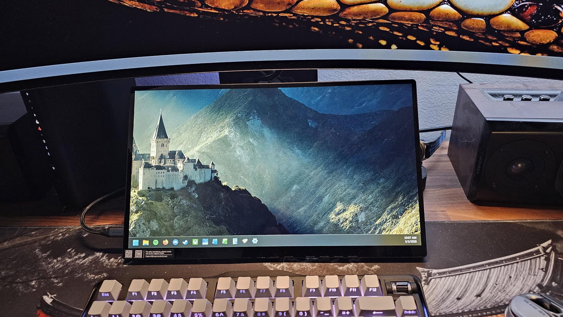 15.6'' Portable Monitor Touchscreen, FHD IPS Touch Screen with Tempered Glass, Travel Monitor with Kickstand & Speaker customer photo 1