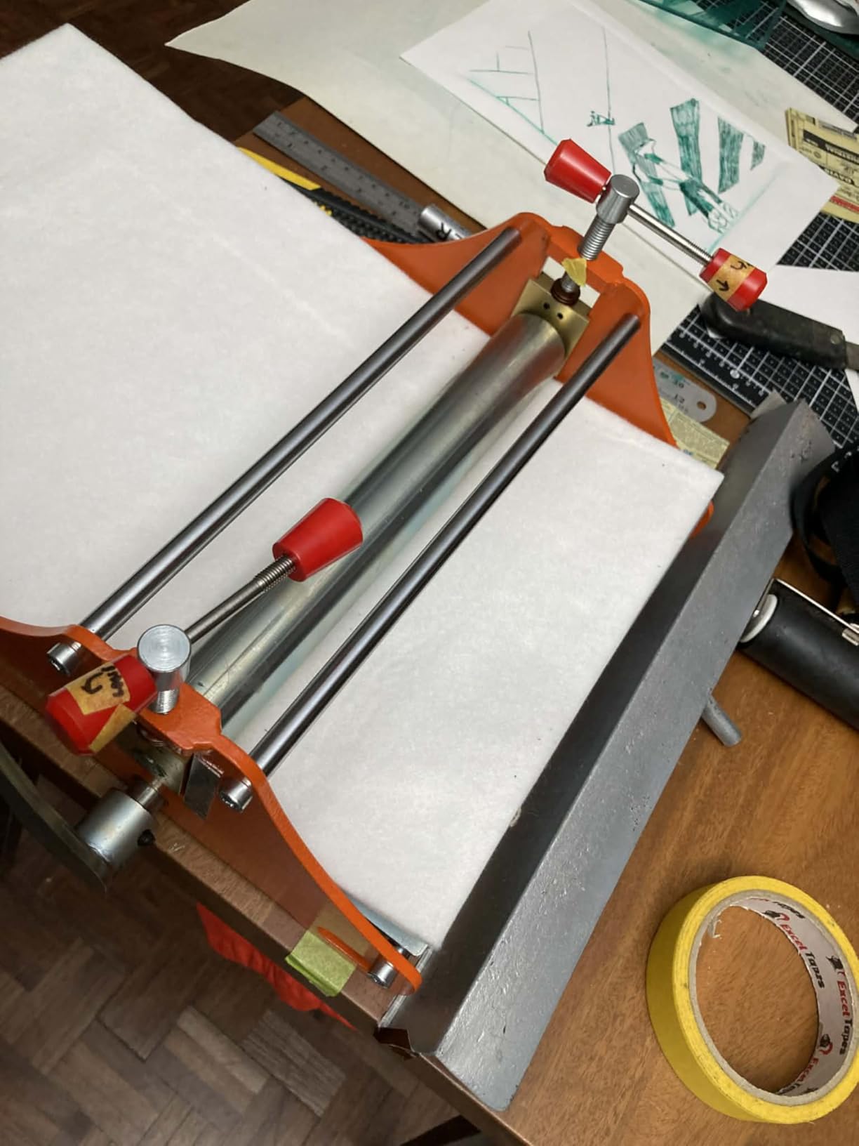 Printing Press,Basic Etching Machine, Letterpress Machine,All Metal Structure,Durable Professional Printing Machine for Monochrome Printing and Etching, Printing Size 11 