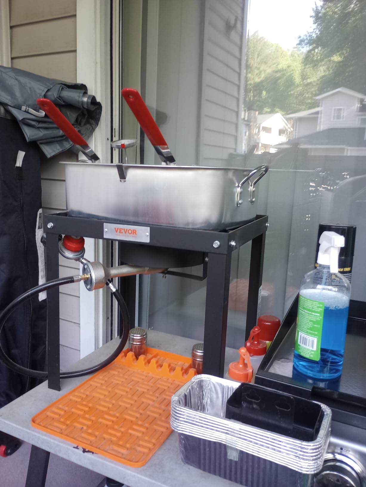 VEVOR Seafood Boiling Kit & Turkey Fryer, 30-qt Boiler Steamer Cooker Set, Outdoor Aluminum Frying Pot, 54,000 BTU Burner Propane Gas Boiler, Gifts for Thanksgiving Day customer photo 2