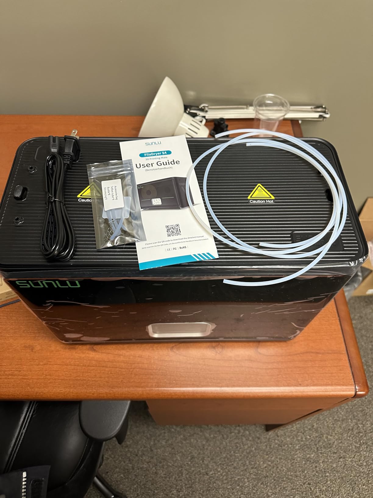 SUNLU Official 3D Printer Filament Dryer S4, 4 Spools Capacity, 3 Circulation Fans, 350W PTC Heater, 70℃ Max Temperature, Power Saving Storage Mode, Nylon TPU PLA PETG ABS Filament Dryer Box, Black customer photo 1