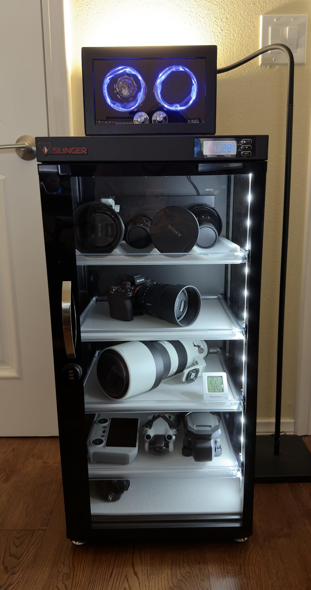 SLINGER 125L Dehumidifying Dry Cabinet Box - Digital Control with Temperature Humidity LED Dual Screen customer photo 1